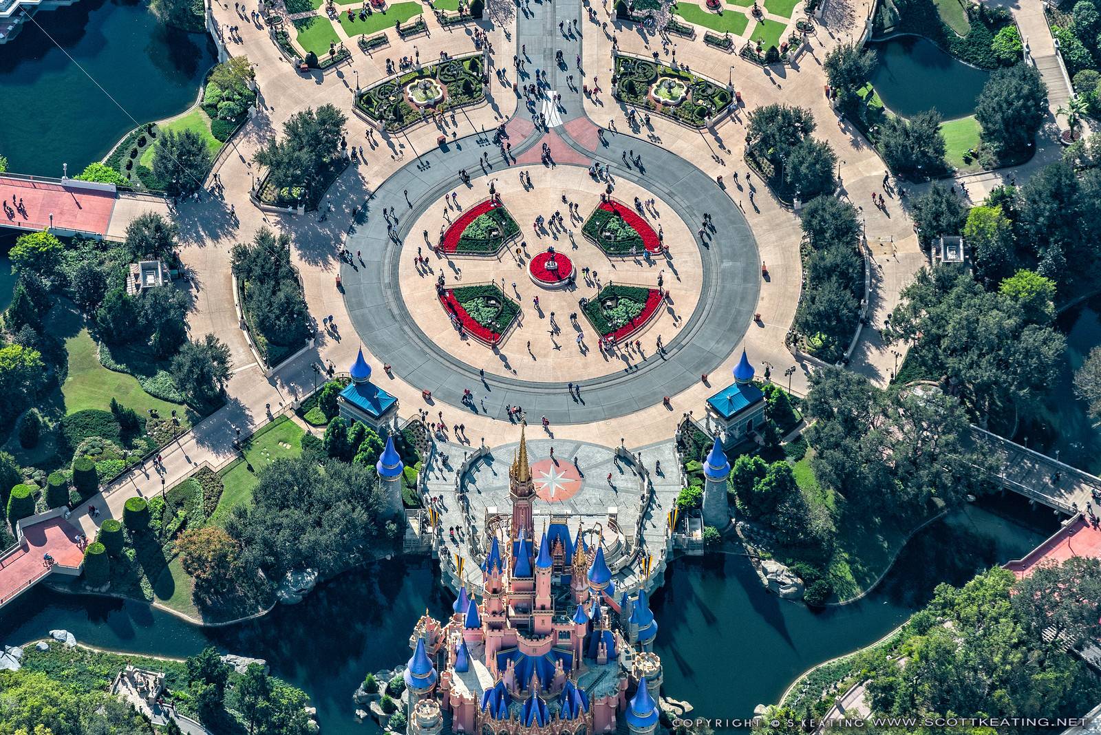 PHOTOS - An aerial view of Magic Kingdom dressed for the holidays