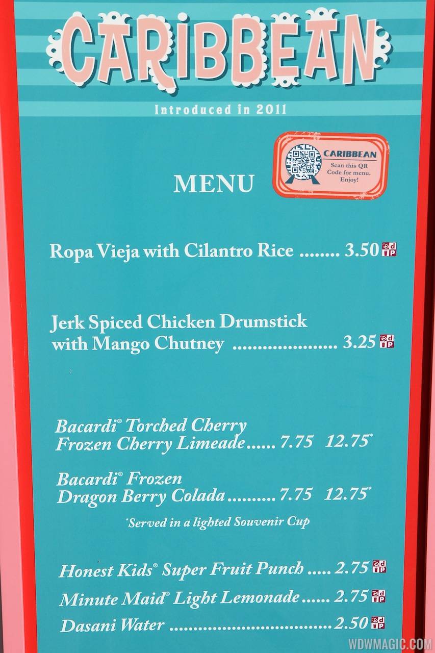 2012 Food and Wine Festival - Caribbean kiosk menu and prices