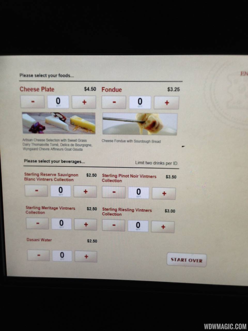 PHOTOS - Self service kiosk in use at Epcot Food and Wine Festival