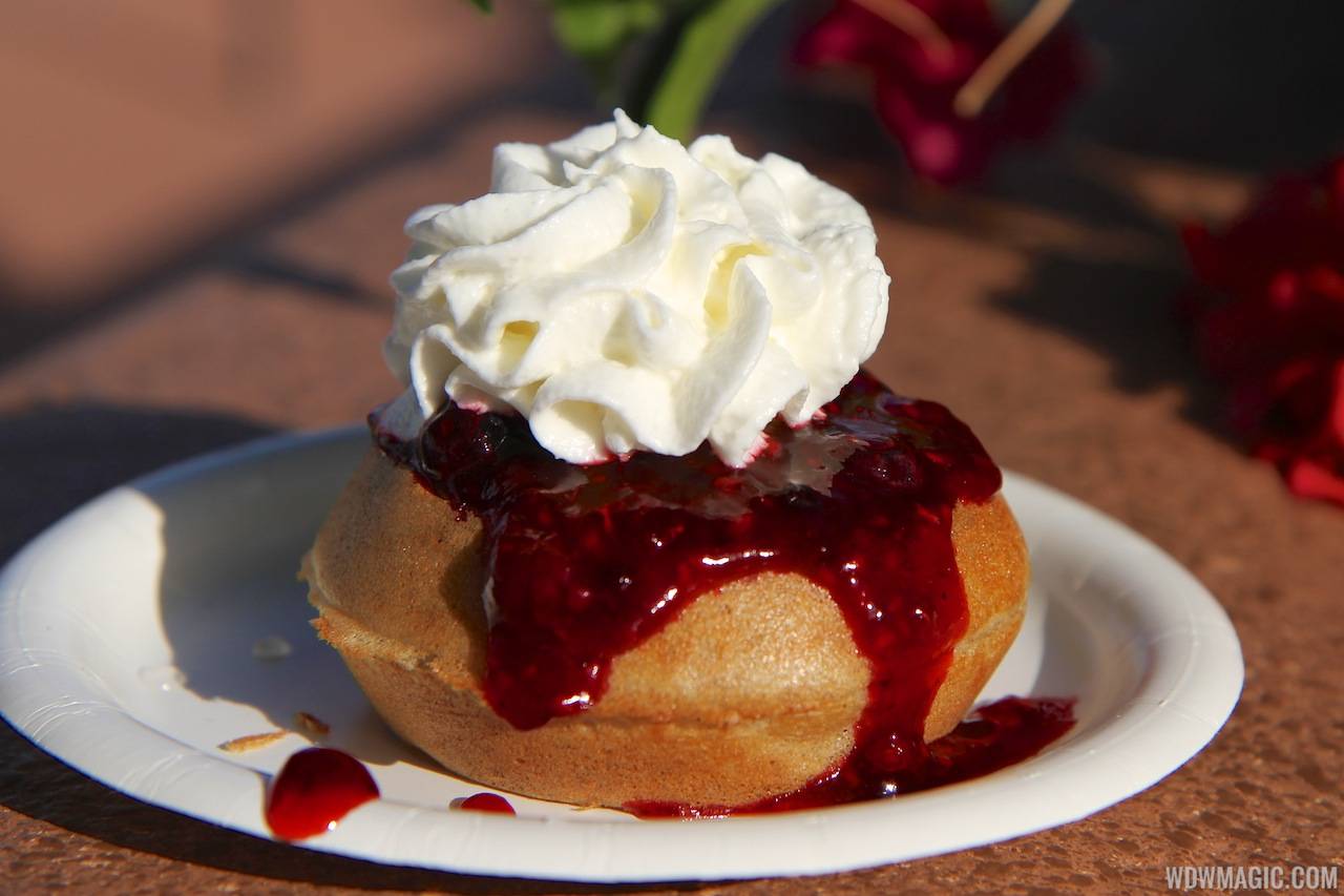 Belgium - Belgian Waffle with Berry Compote and Whipped Cream