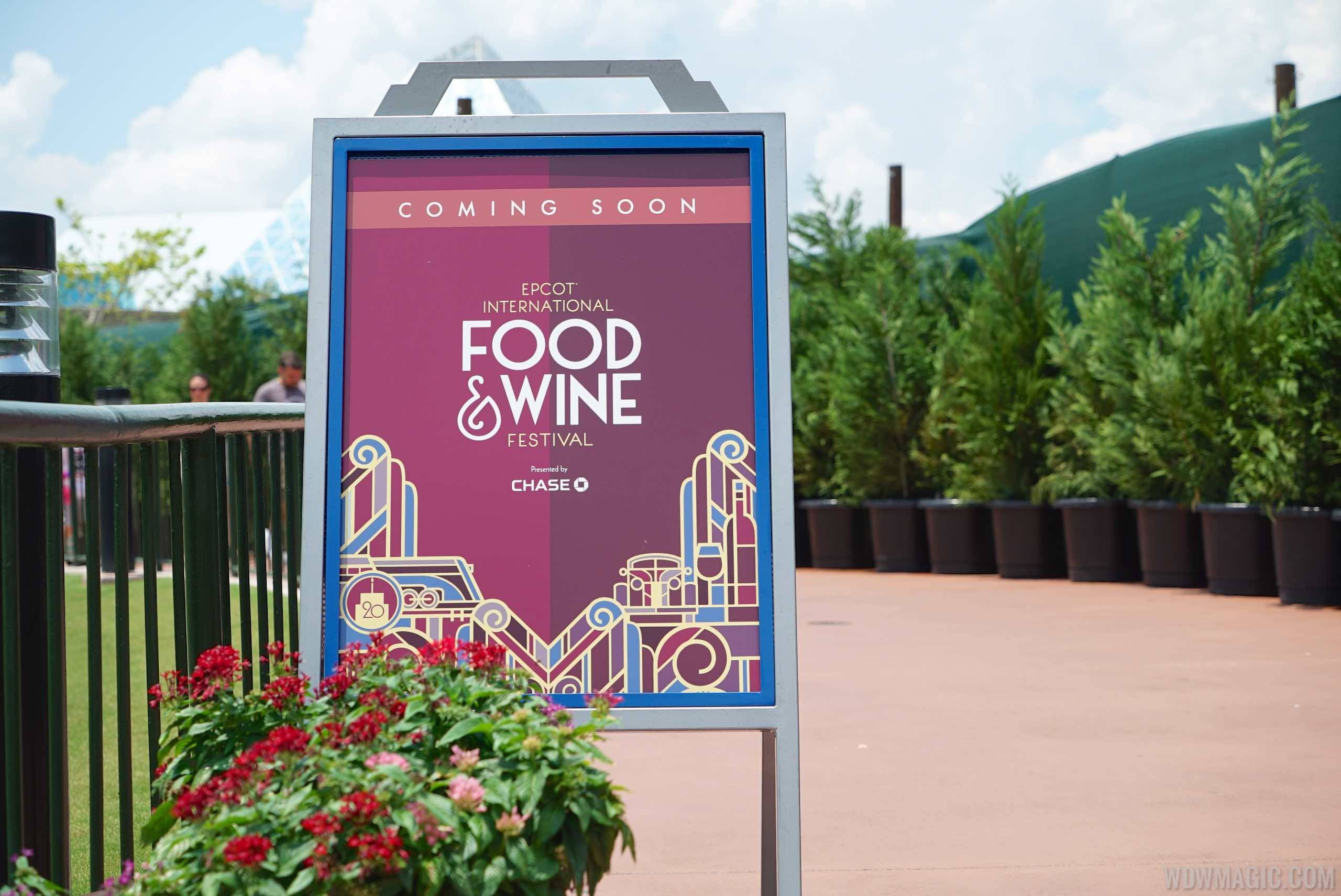 2015 Food and Wine Festival setup in Future World