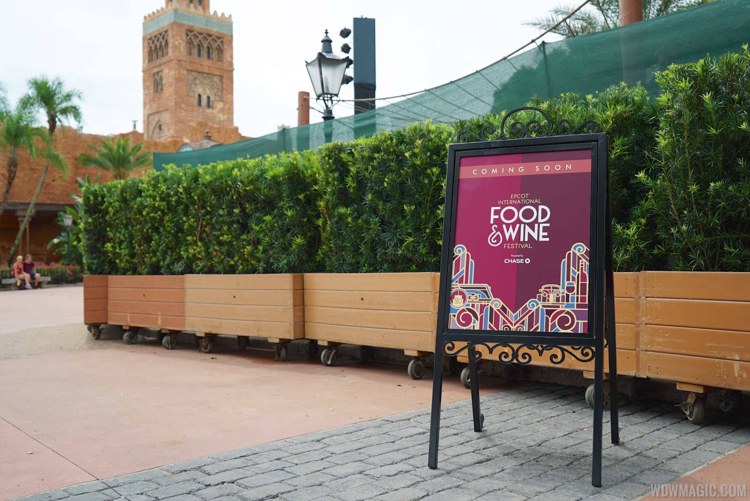 2015 Food and Wine Festival marketplace kiosks installation