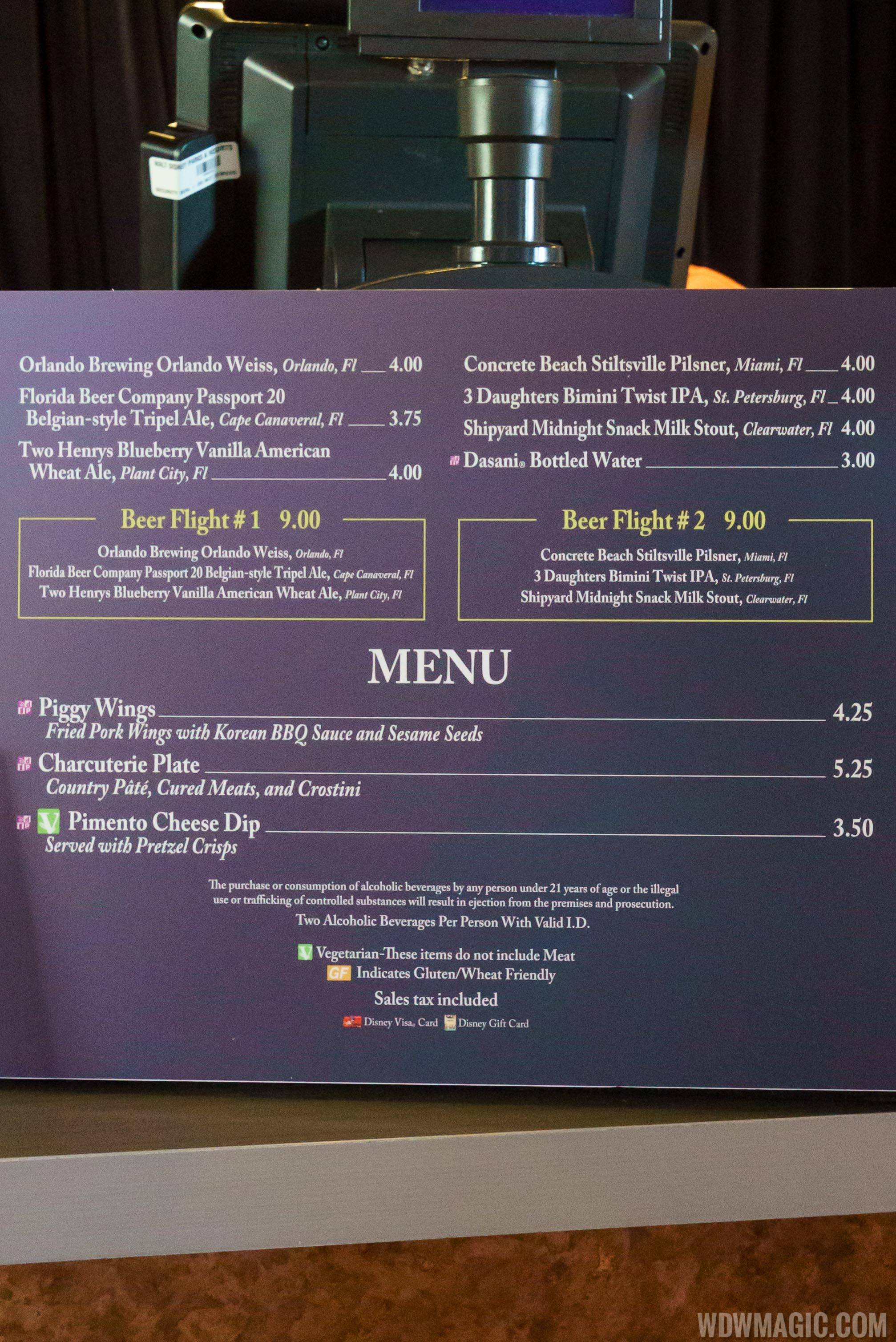 2016 Epcot Food and Wine Festival - Craft Beer menu