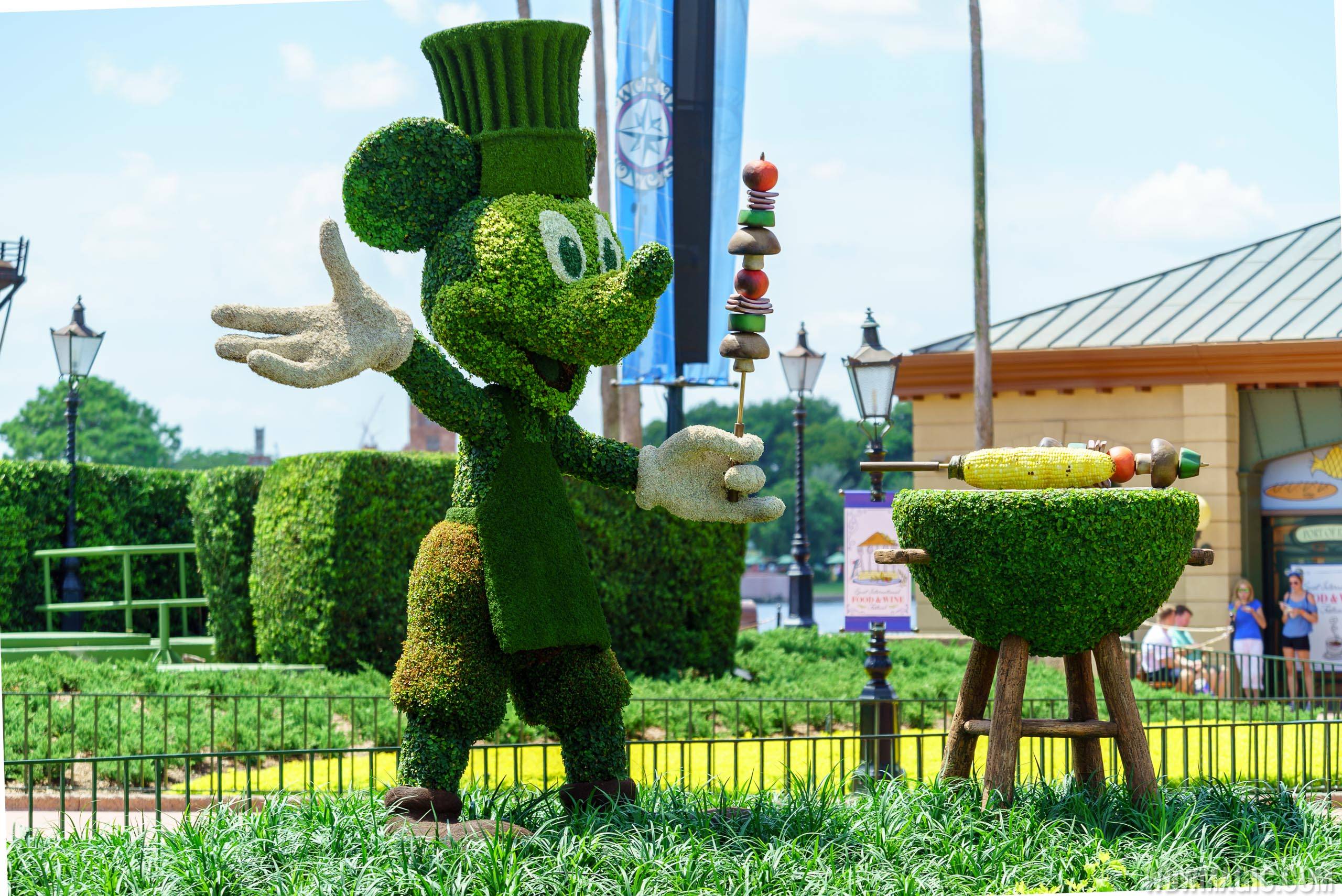 Mickey Mouse topiary at this year's Food and Wine Festival