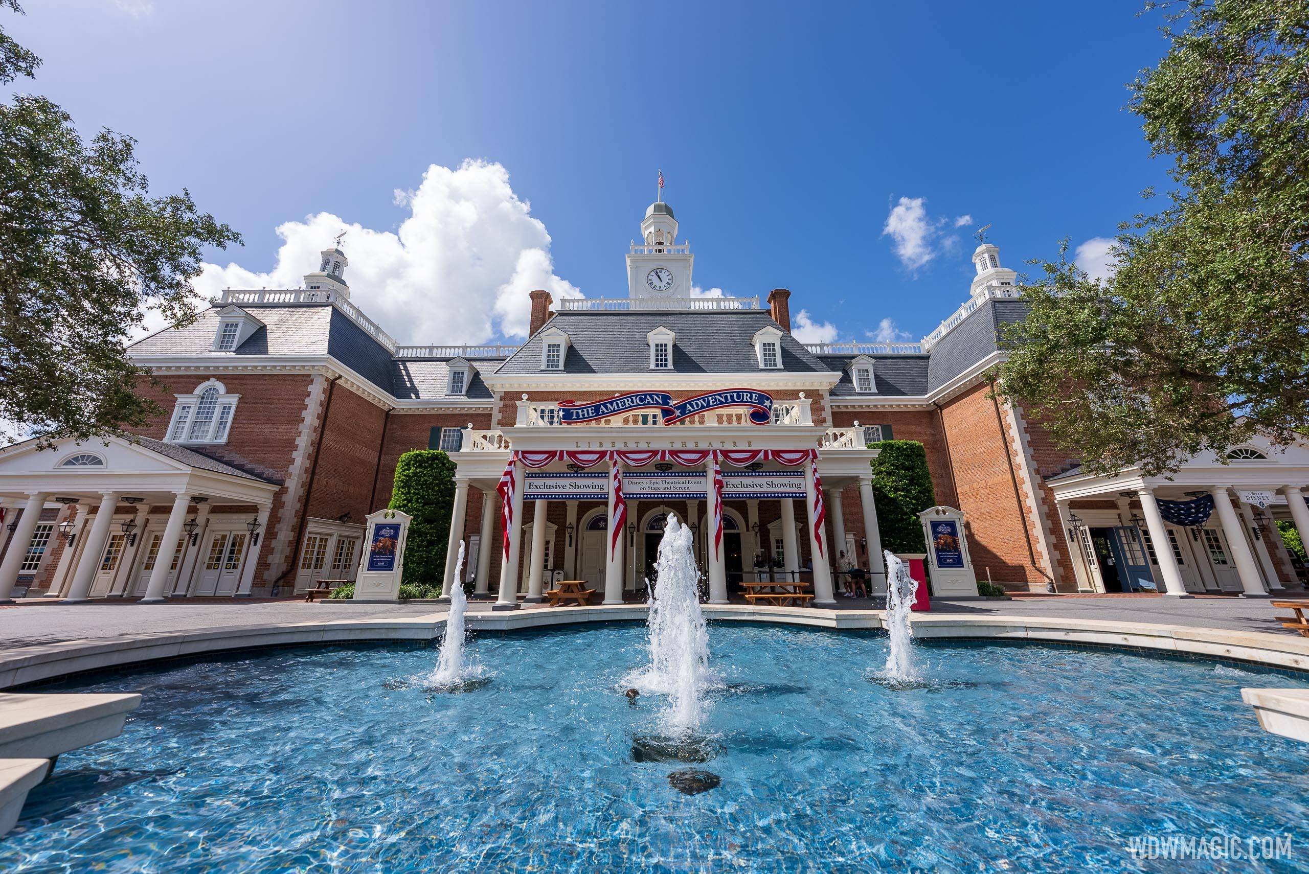 The American Adventure pavilion is home to the Voices of Liberty