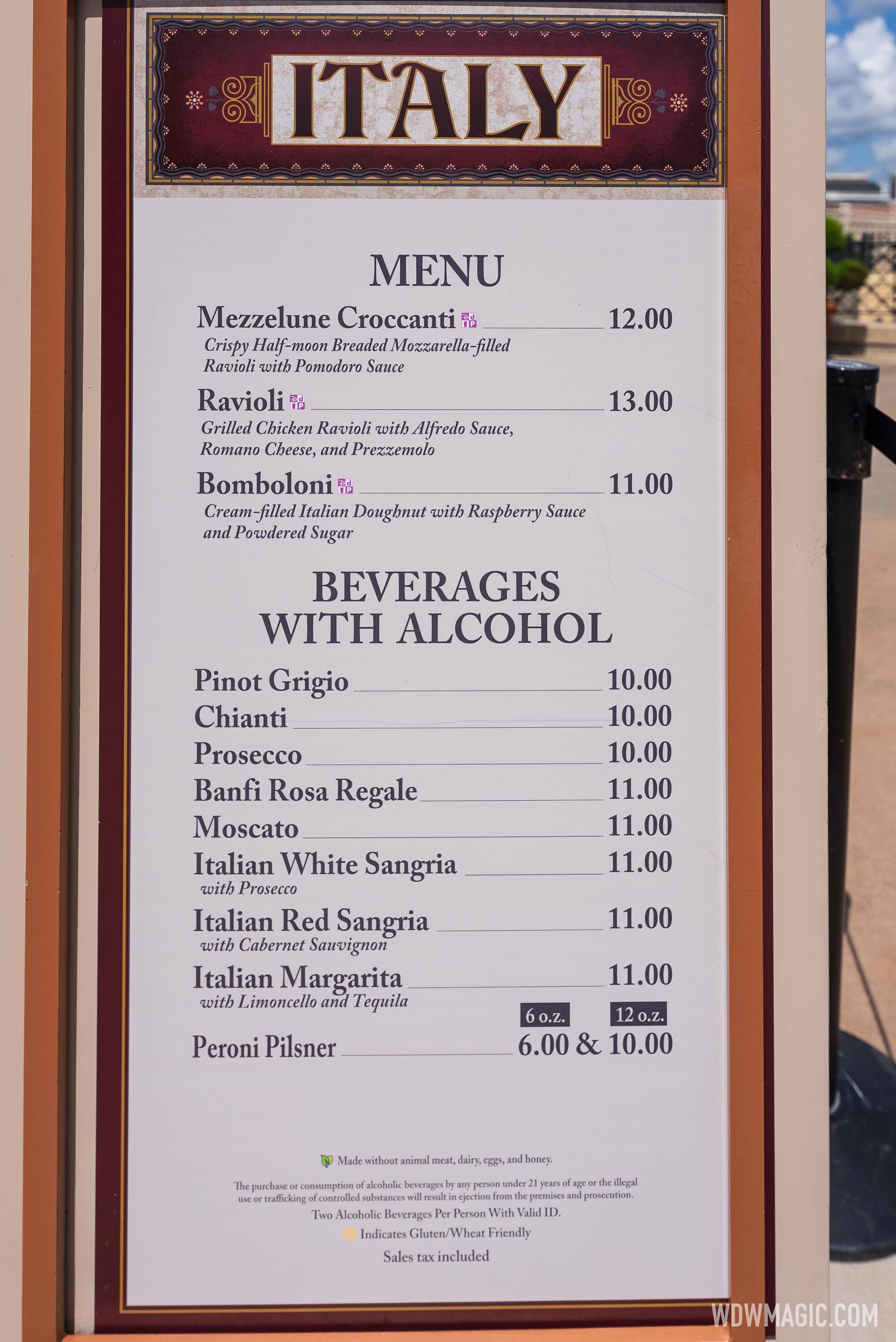 2021 Epcot Food and Wine Festival Marketplace kiosks, menus and pricing