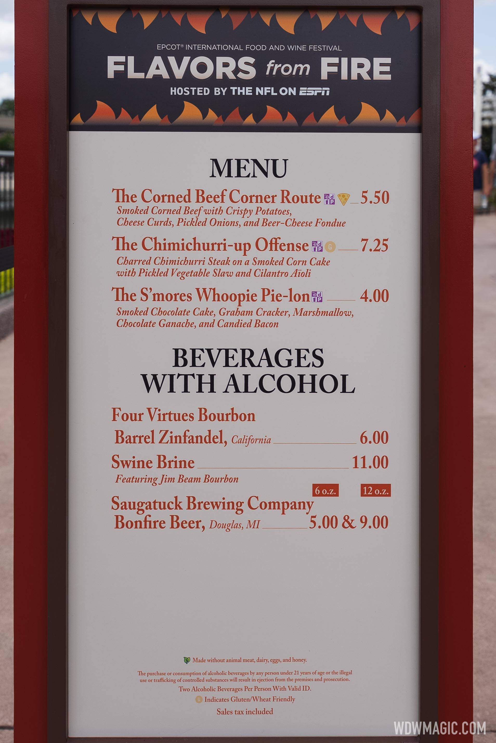 2021 Epcot Food and Wine Festival Marketplace kiosks, menus and pricing
