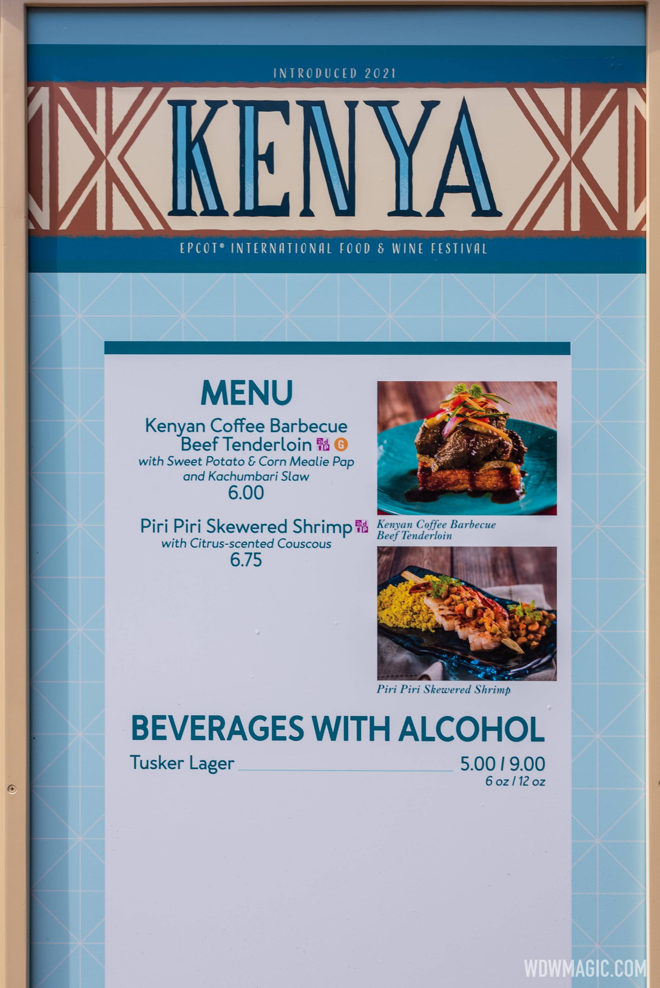 Kenya menu