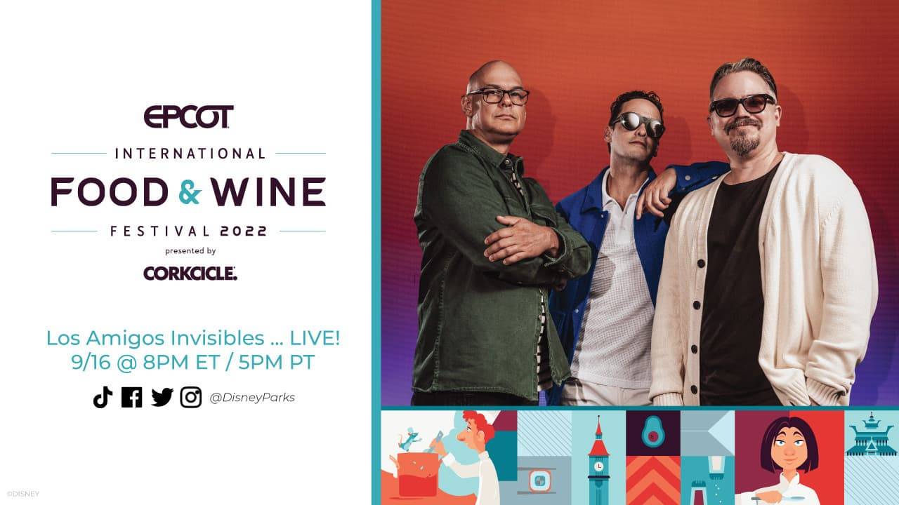 Disney to livestream Los Amigos Invisibles performance at 'Eat to the Beat' tonight as part of the EPCOT International Food and Wine Festival