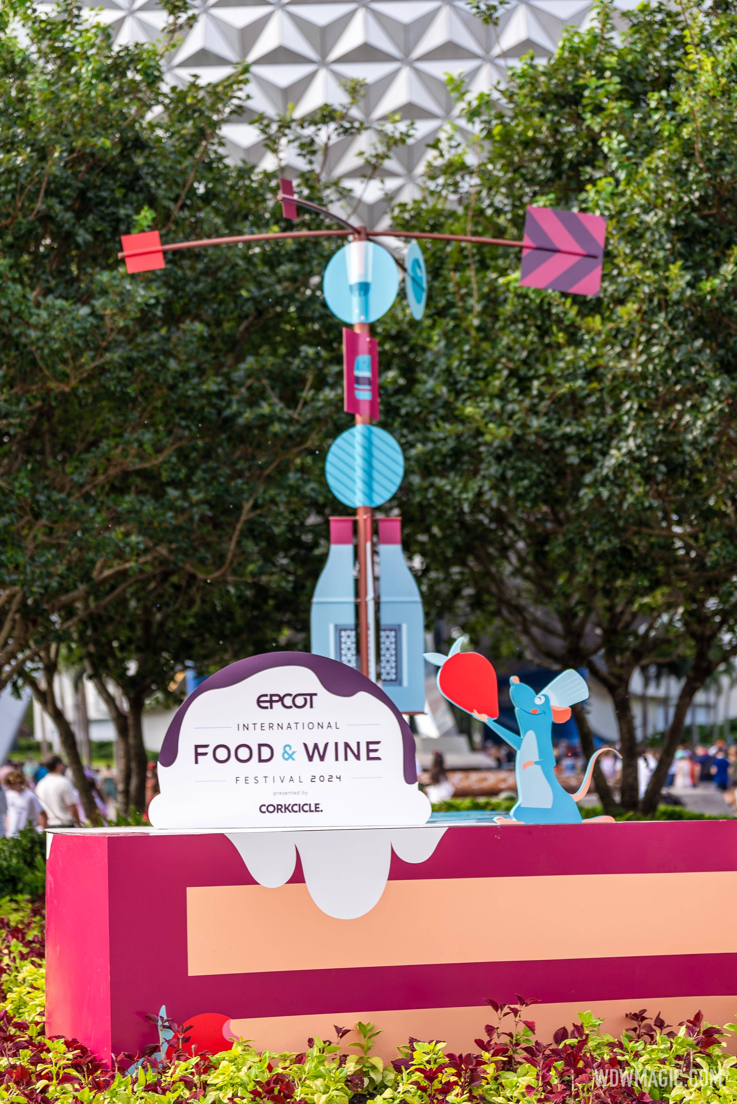 2024 EPCOT International Food and Wine Festival Main Entrance Decor