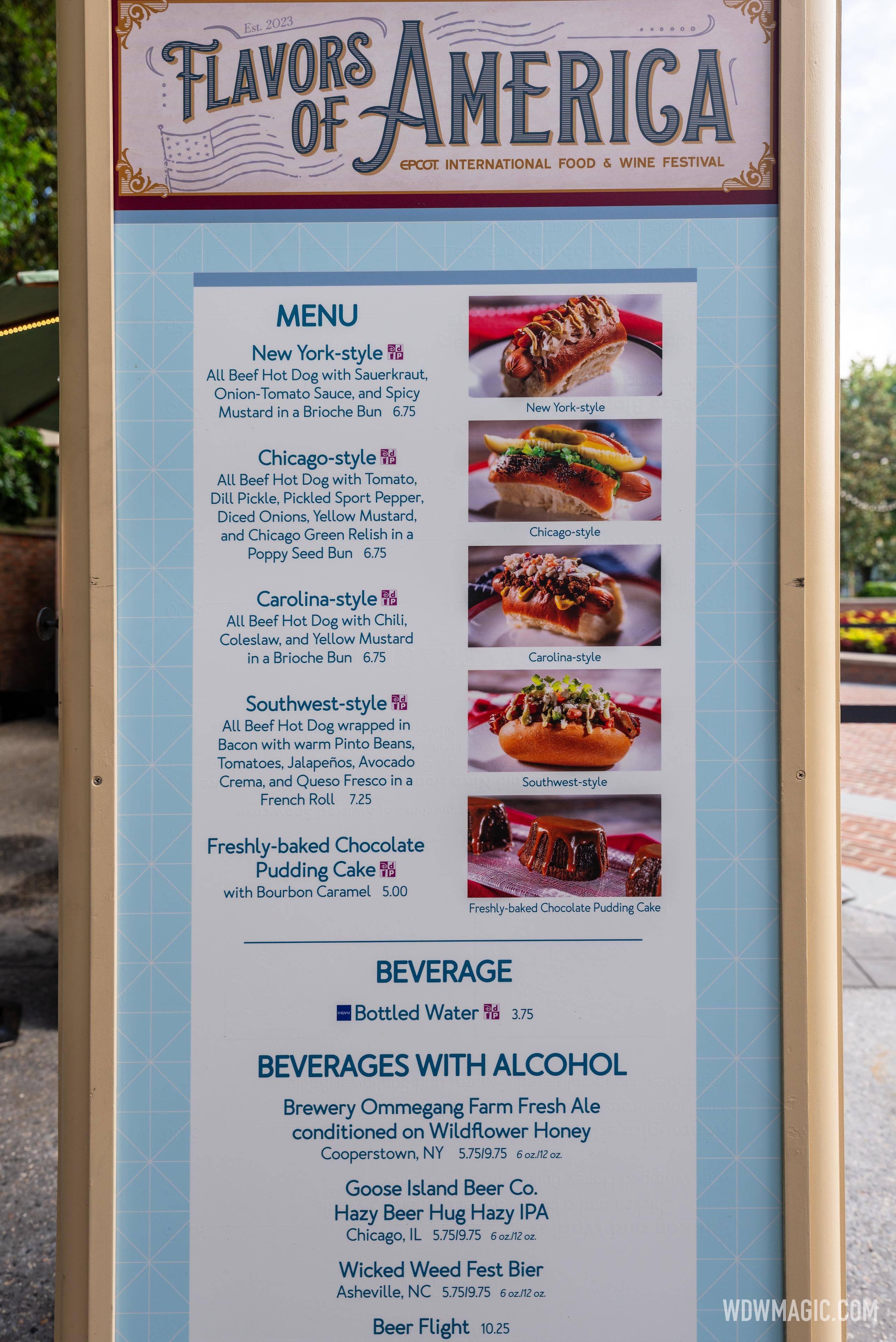 Flavors of America Menu