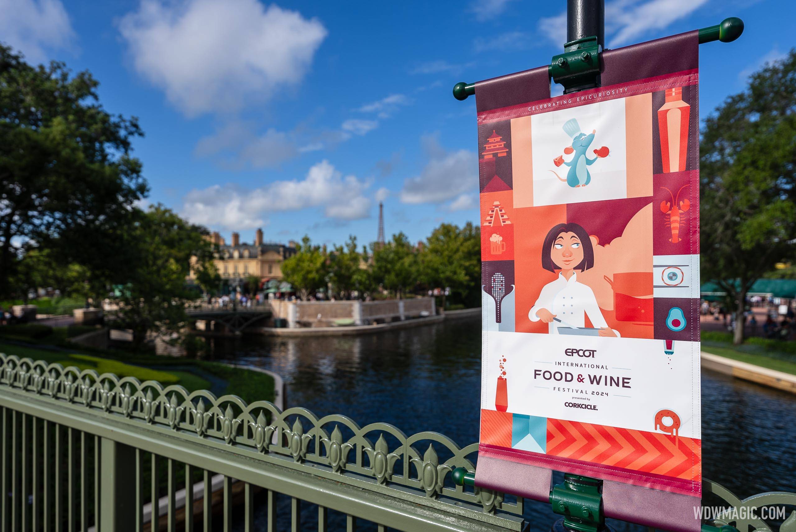 2024 EPCOT International Food and Wine Festival Banner in World Showcase