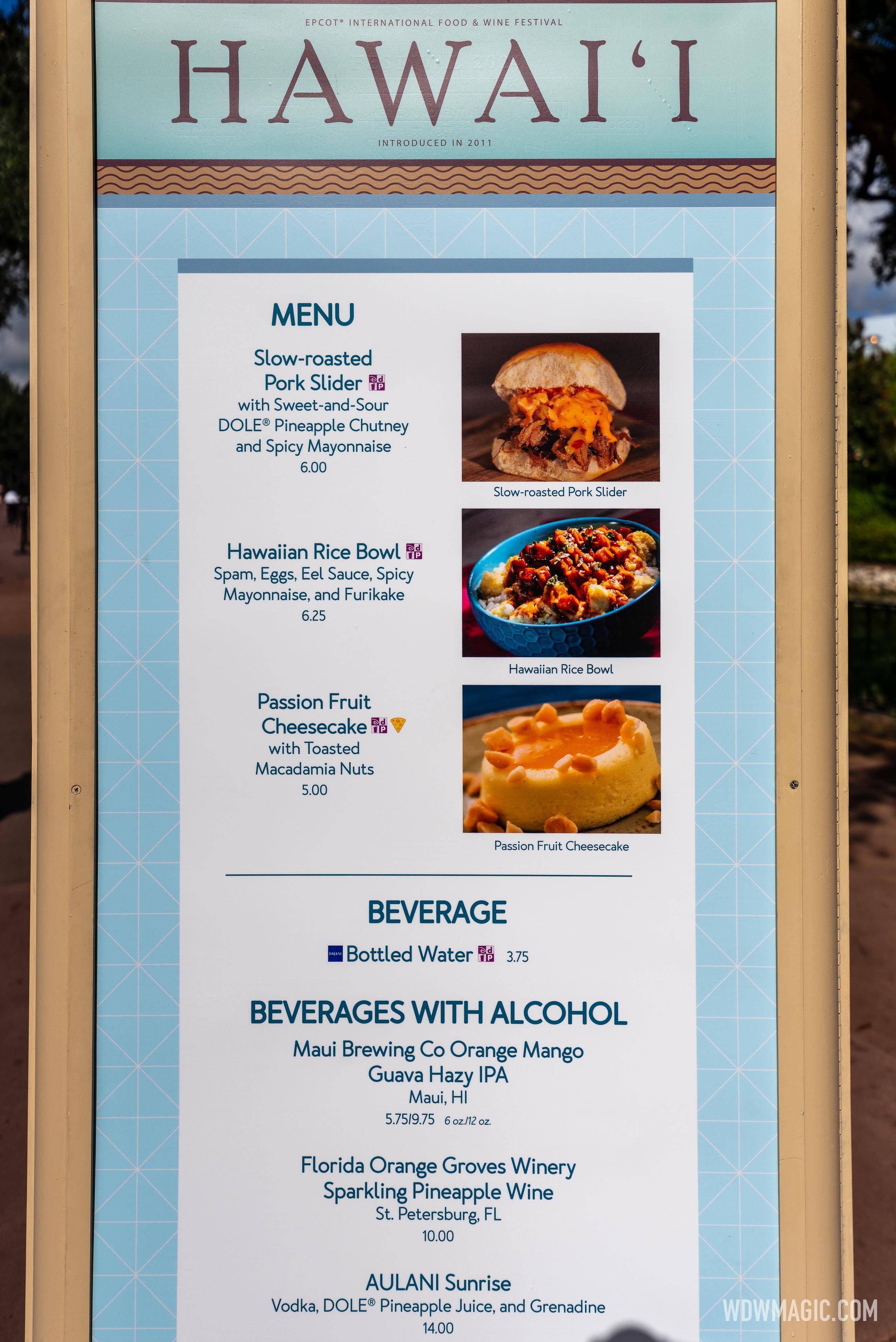 Hawai'i Menu