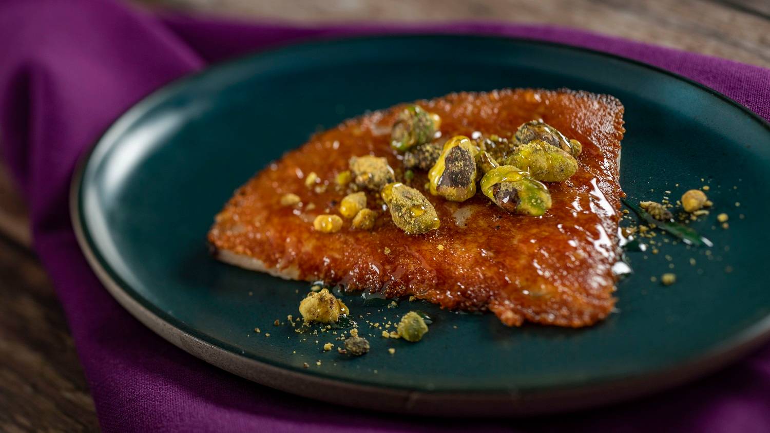 Griddled Cheese with Pistachios and Honey