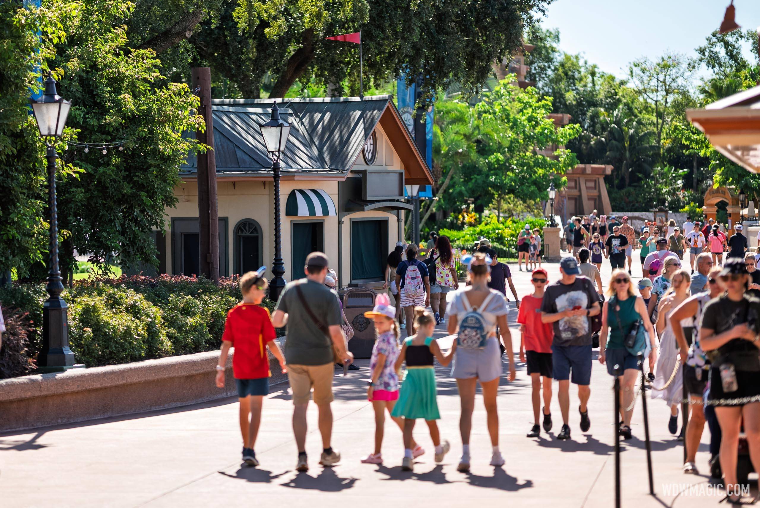Global Marketplace Kiosks in Place for 2025 EPCOT Food and Wine Festival Setup