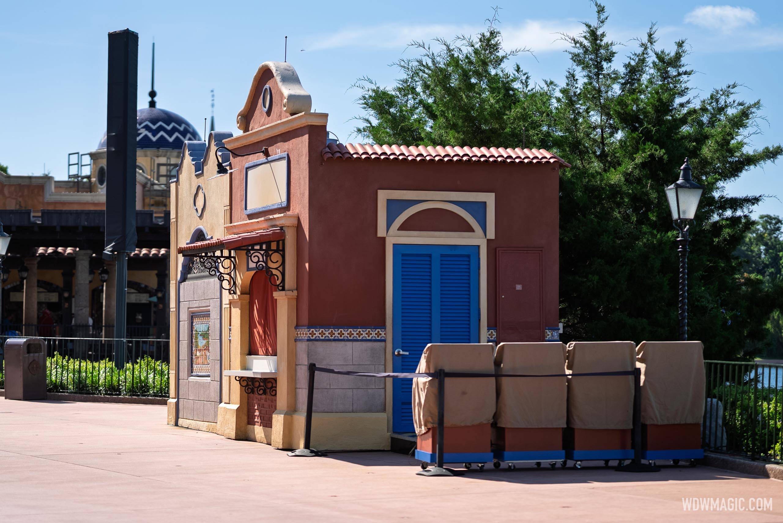Global Marketplace Kiosks in Place for 2025 EPCOT Food and Wine Festival Setup