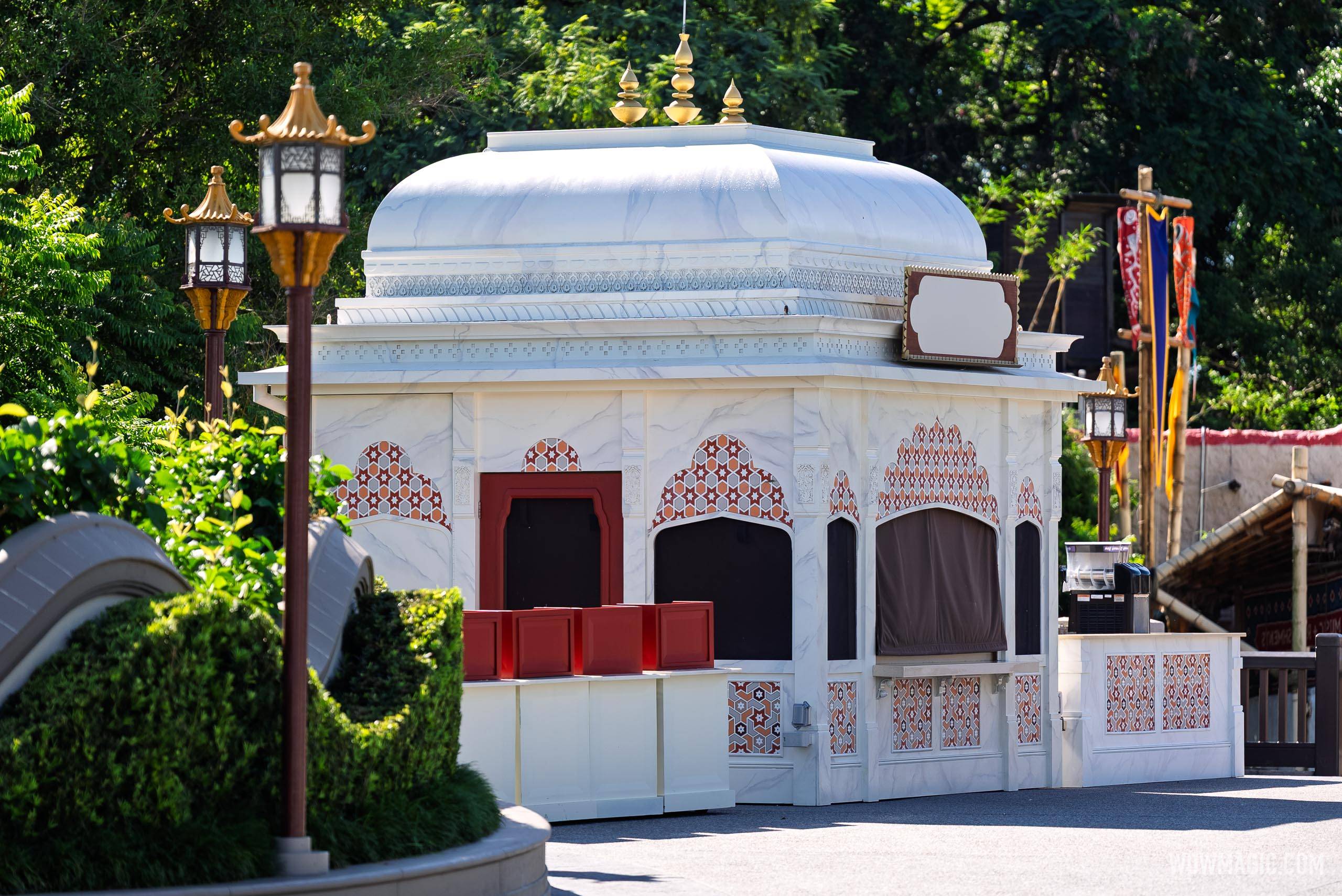 Global Marketplace Kiosks in Place for 2025 EPCOT Food and Wine Festival Setup