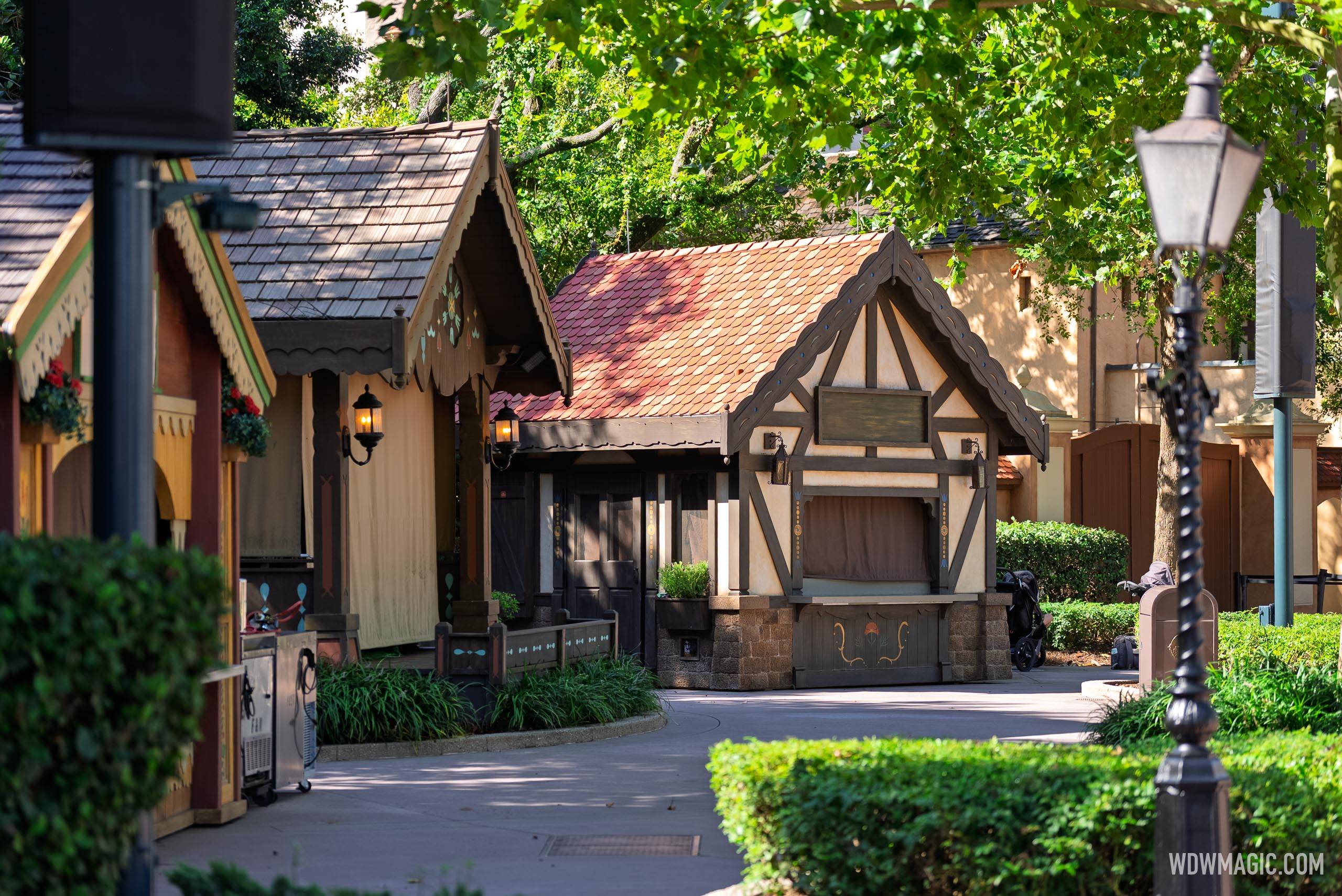 Global Marketplace Kiosks in Place for 2025 EPCOT Food and Wine Festival Setup