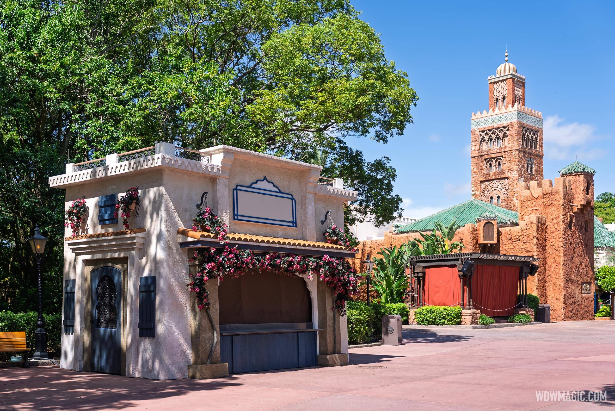 Global Marketplace Kiosks in Place for 2025 EPCOT Food and Wine Festival Setup