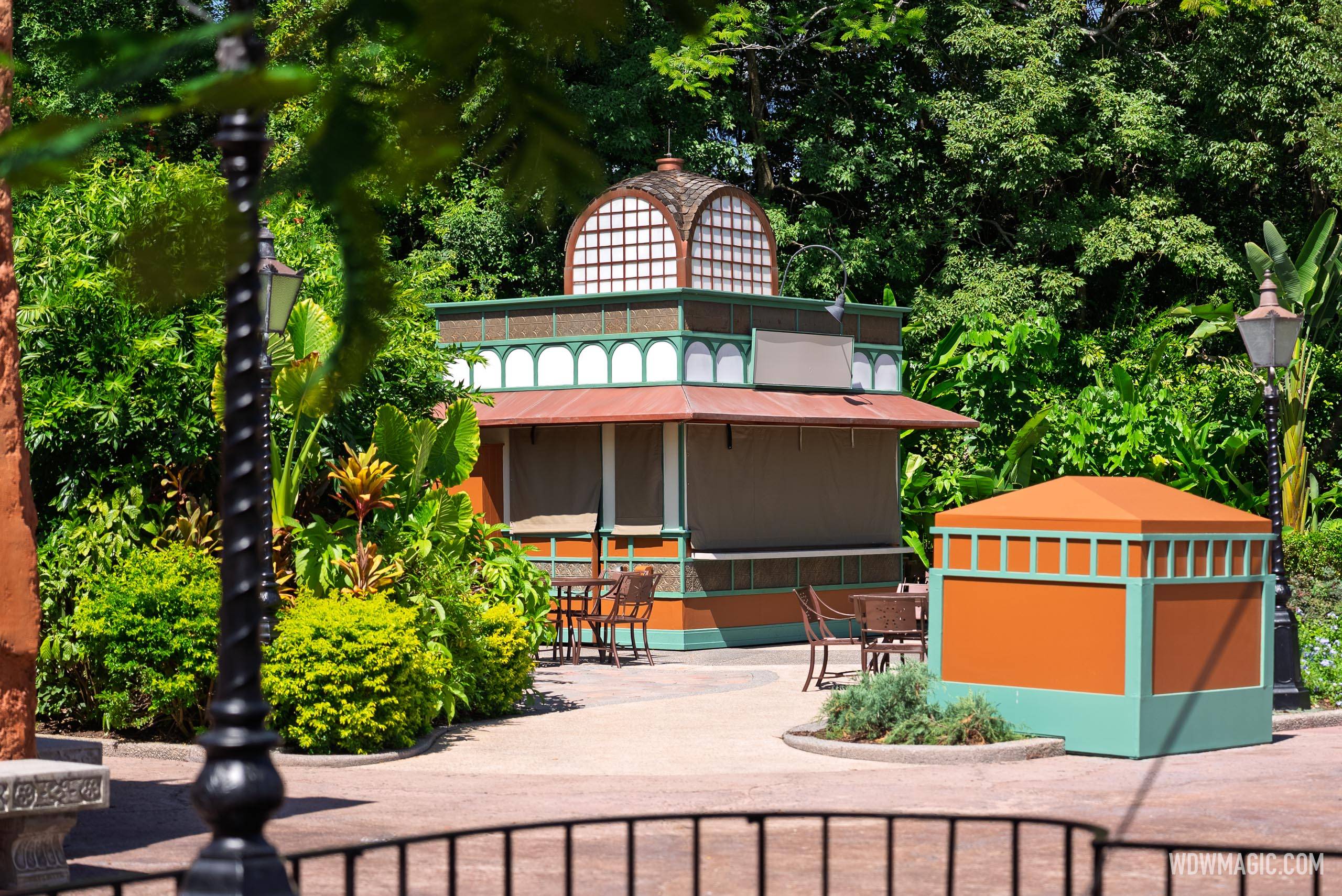 Global Marketplace Kiosks in Place for 2025 EPCOT Food and Wine Festival Setup