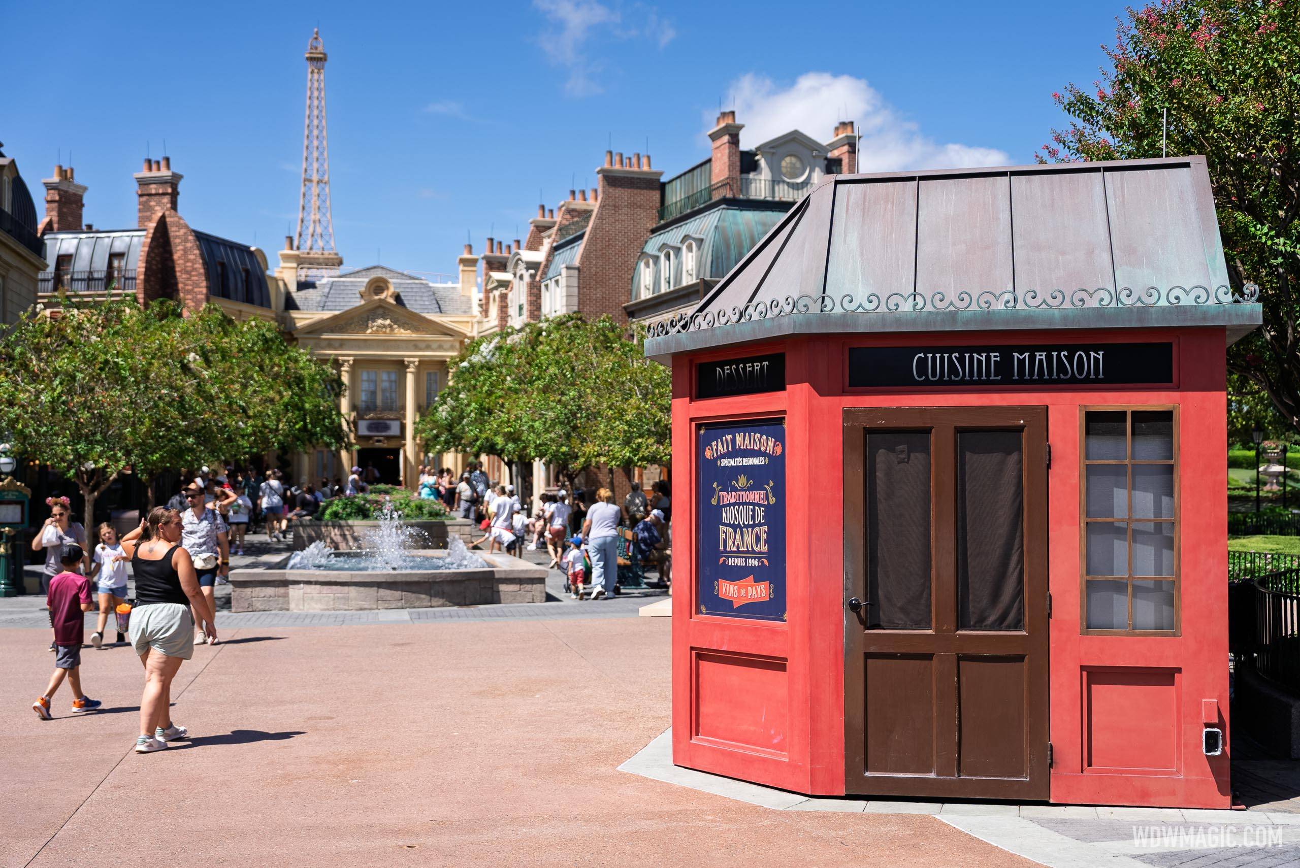 Global Marketplace Kiosks in Place for 2025 EPCOT Food and Wine Festival Setup