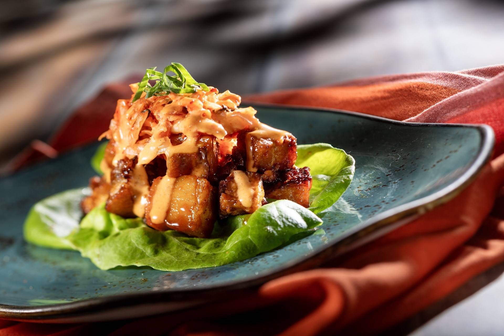 Bo Ssam Pork Belly Lettuce Wraps