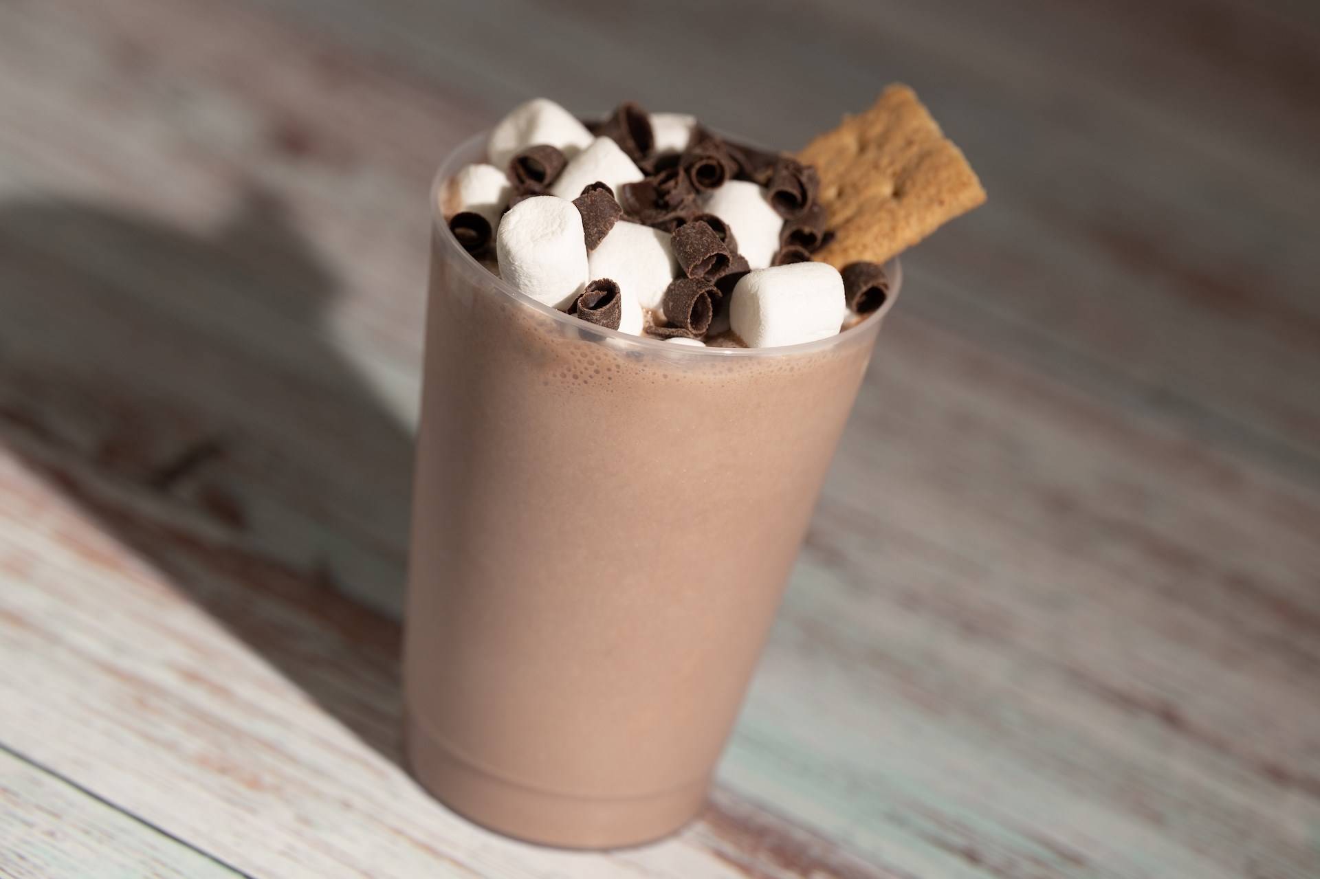 Frozen S'Mores Chocolate Milk Shake