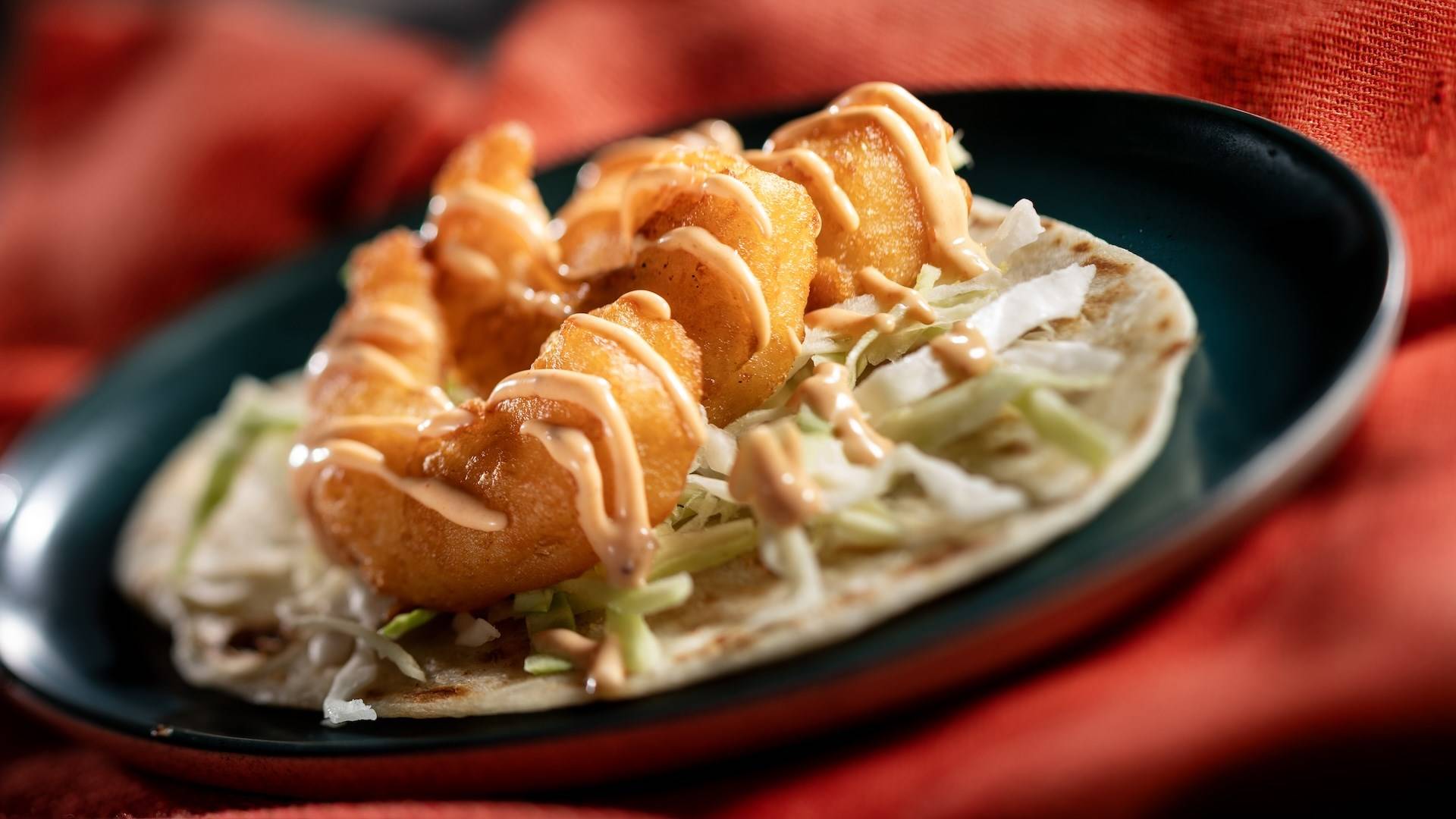 Taco De Camaron Flour Tortilla