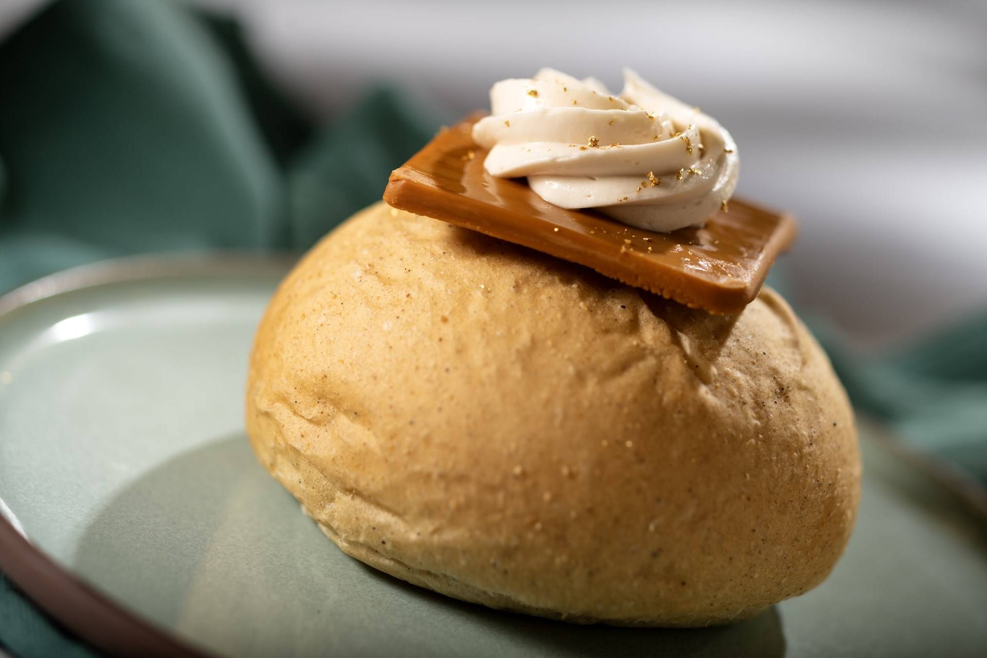 Caramel Cream and Gjetost Norwegian Brown Cheese Bolle