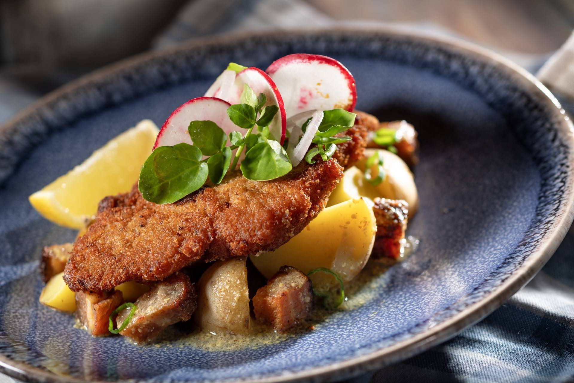 Wiener Schnitzel with Breaded Veal Cutlet 