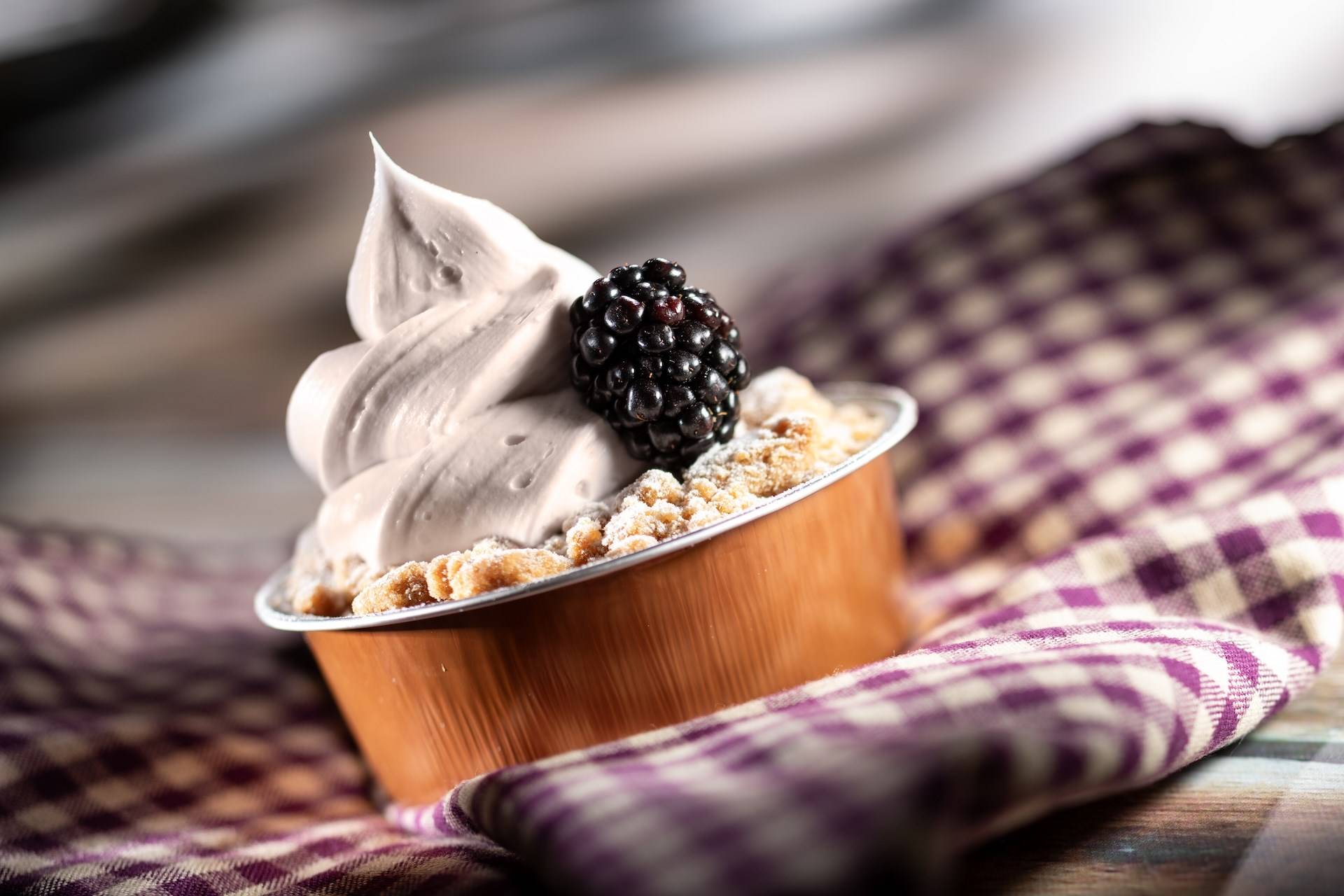 Blackberry Buckle with Blackberry Gelato and Streusel New
