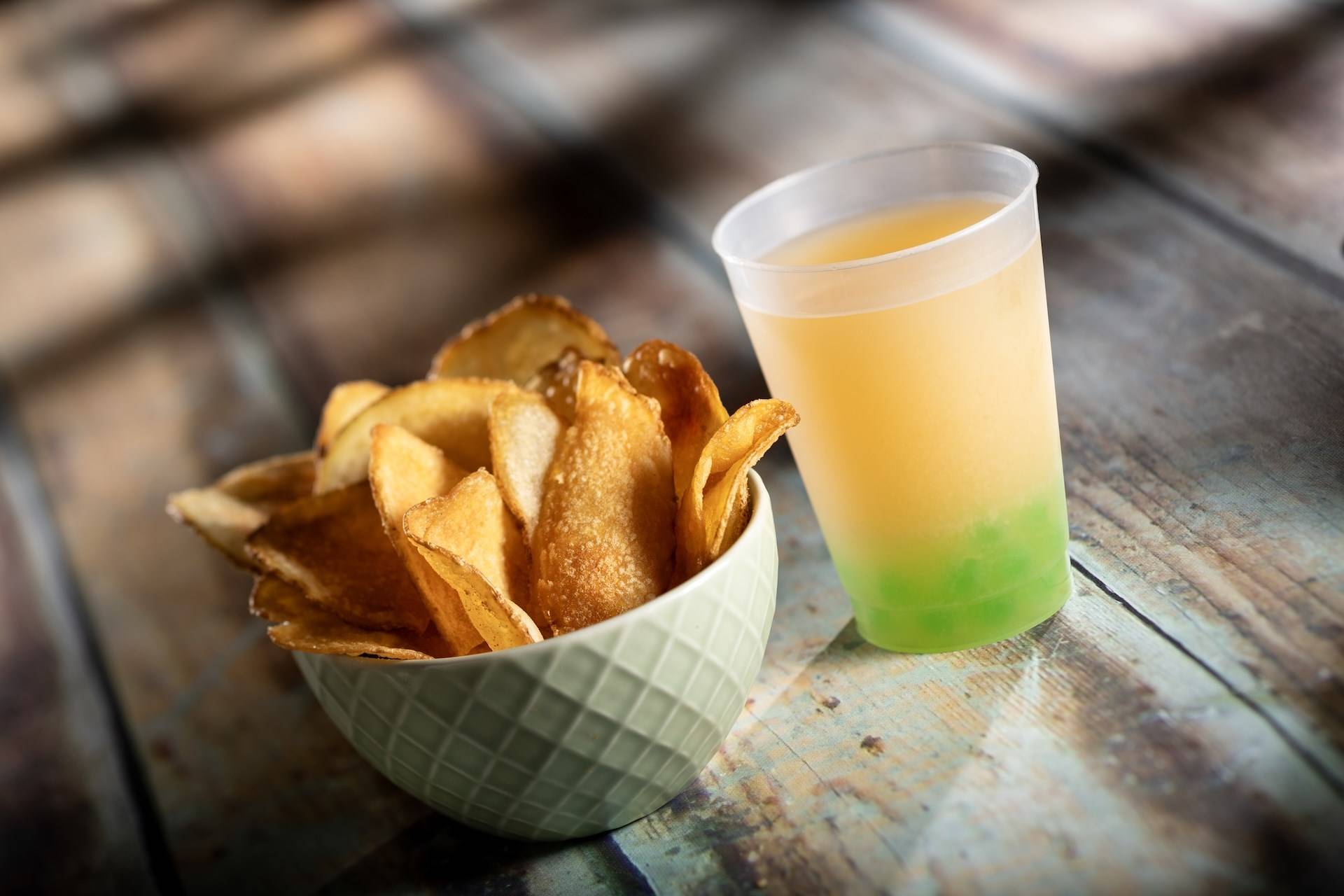Mango Apple Fruit Pearl Paired with Wasabi Soy Sauce Flavored Potato Chips New