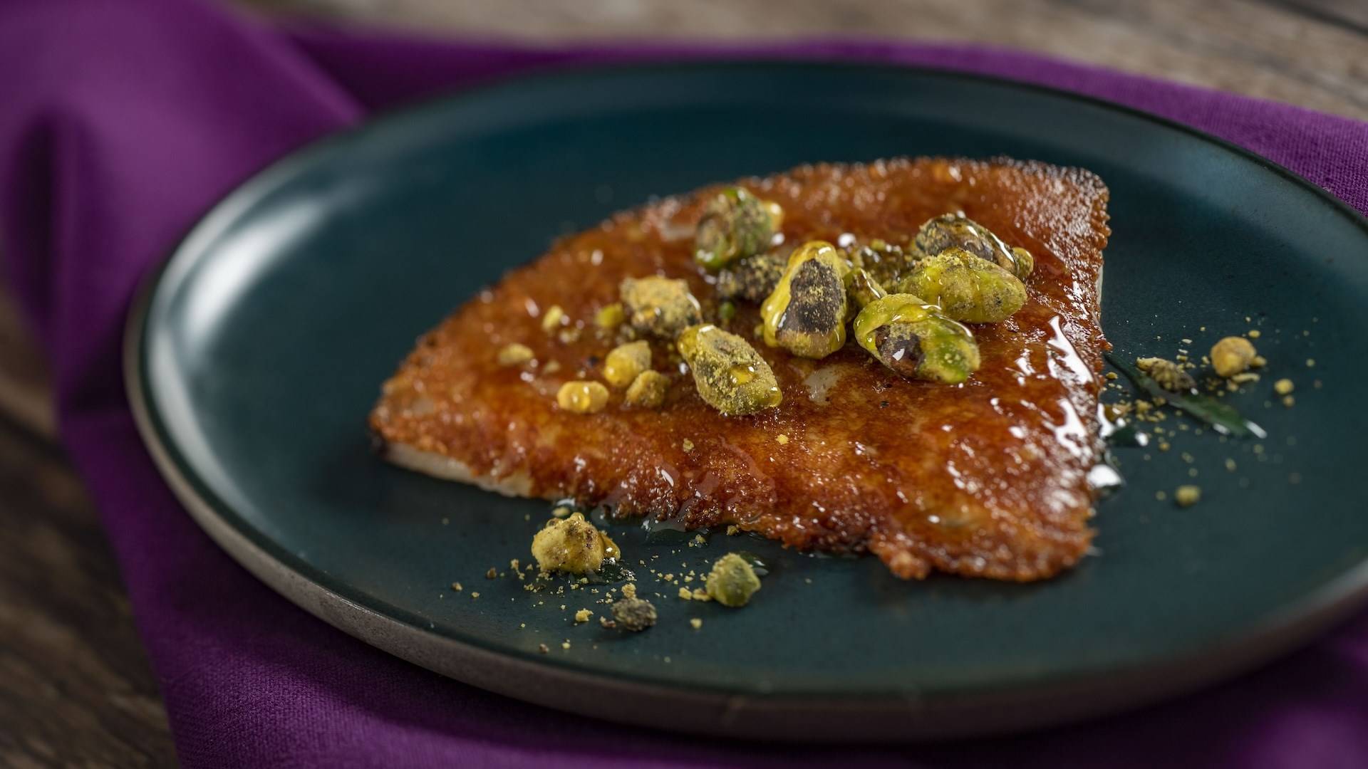 Griddled Cheese with Pistachios and Honey