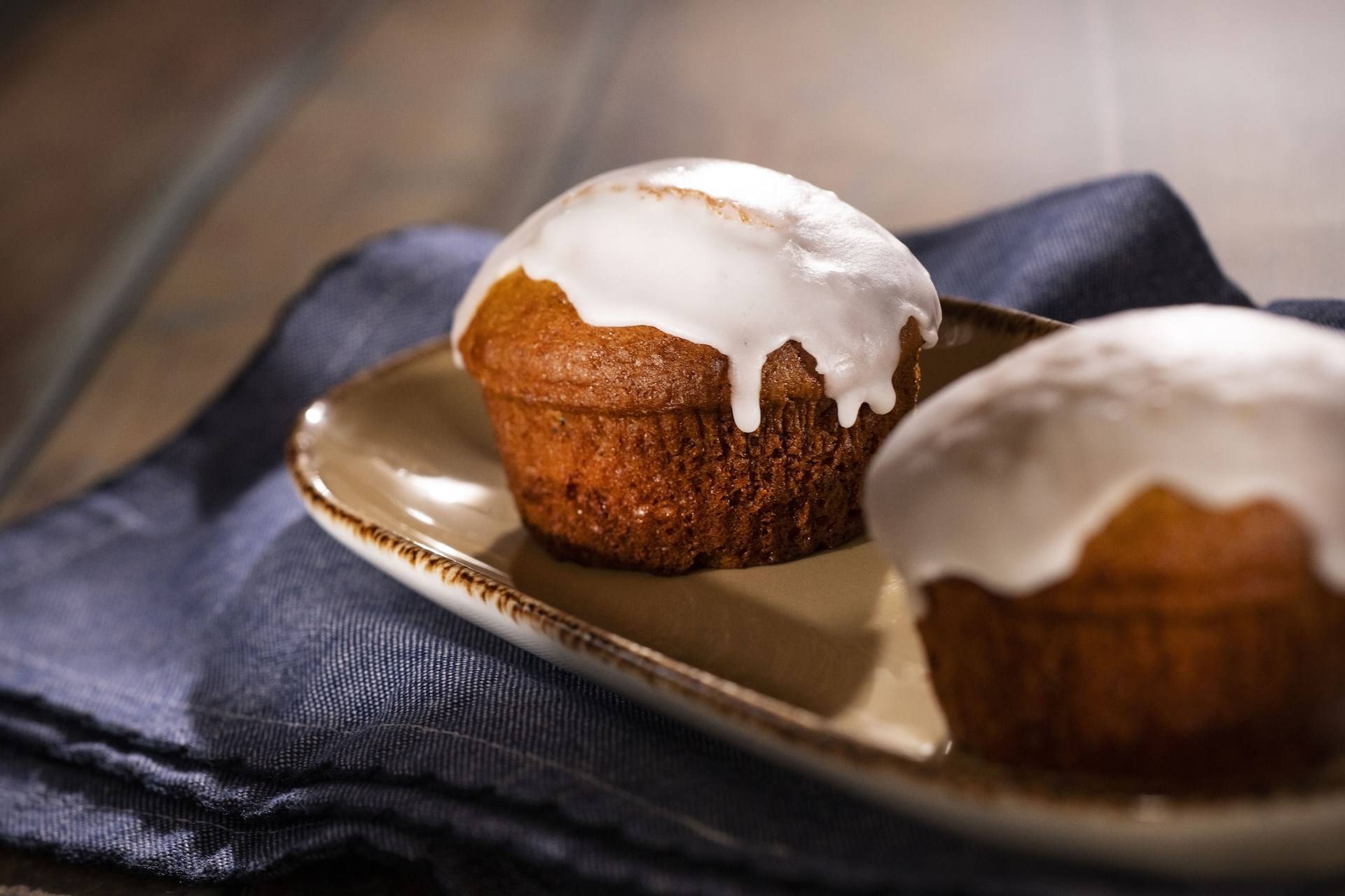 Freshly Baked Carrot Cake with Walnuts and Cream Cheese Icing Introduced in 2014