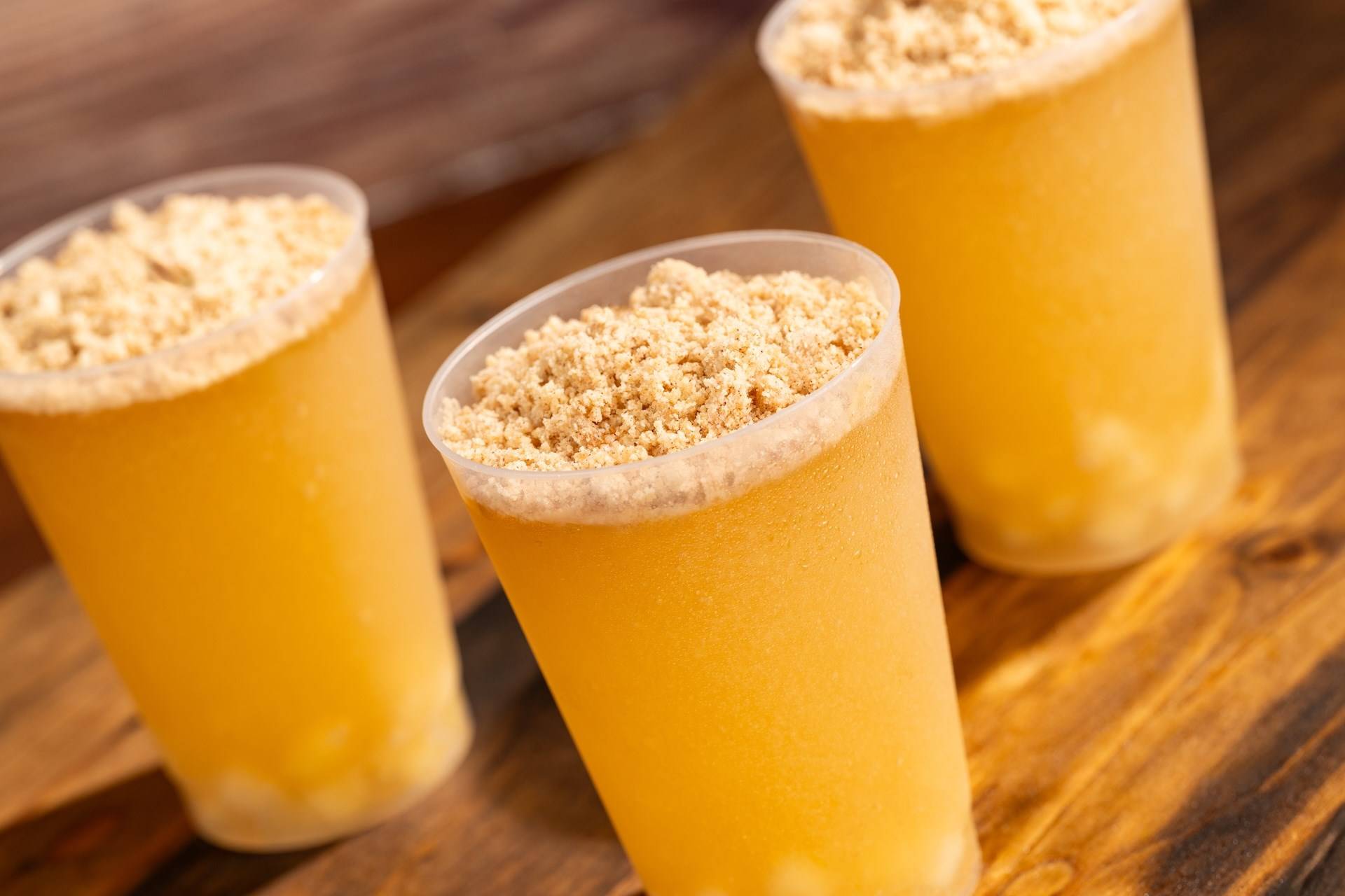 Frozen Szarlotka Apple Pie Filling and Apple Cinnamon Cider Topped with Streusel
