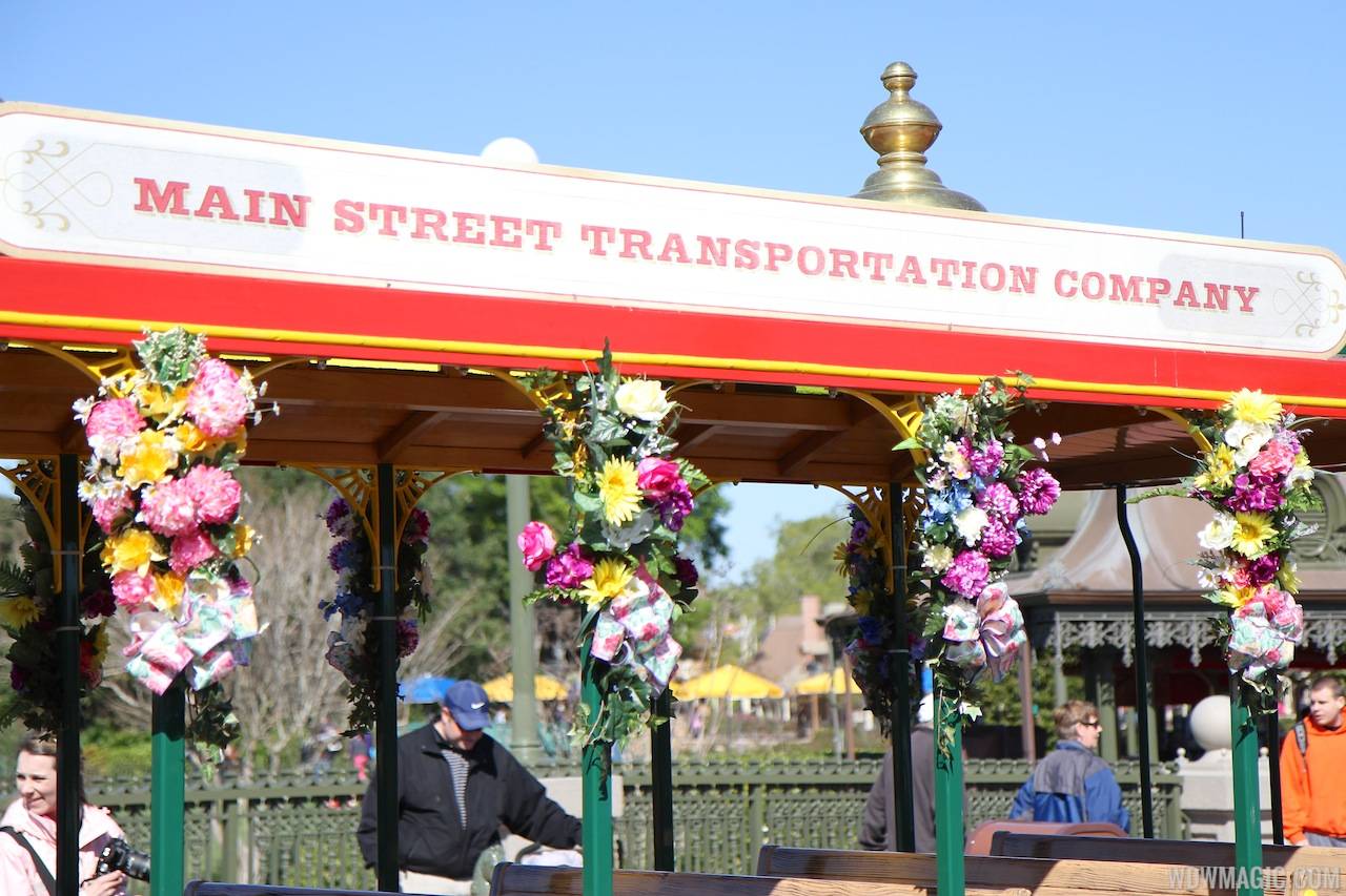 Limited Time Magic's Spring Trolley Show floral decor