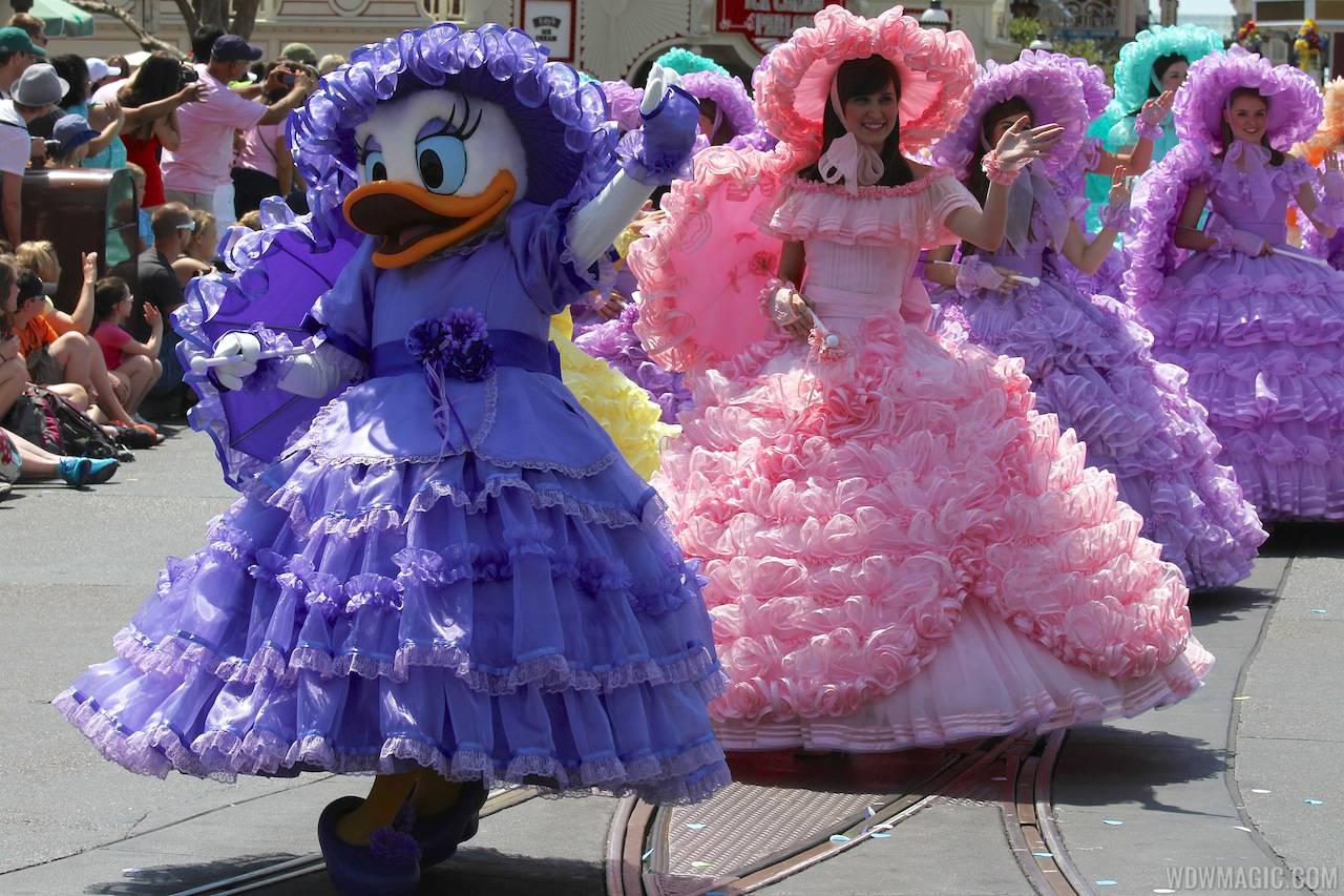 2013 Magic Kingdom Easter pre-parade with the Azalea Trail Maids