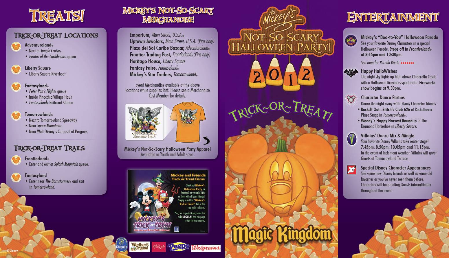 PHOTOS - Mickey's Not-So-Scary Halloween Party 2012 guide map