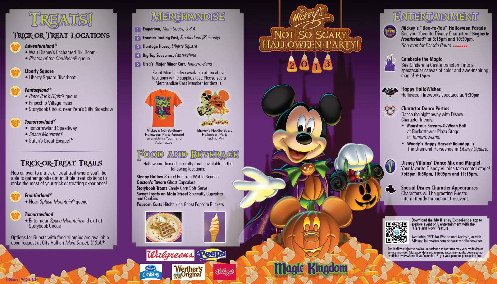 Mickey's Not-So-Scary Halloween Party guide map and schedule now available