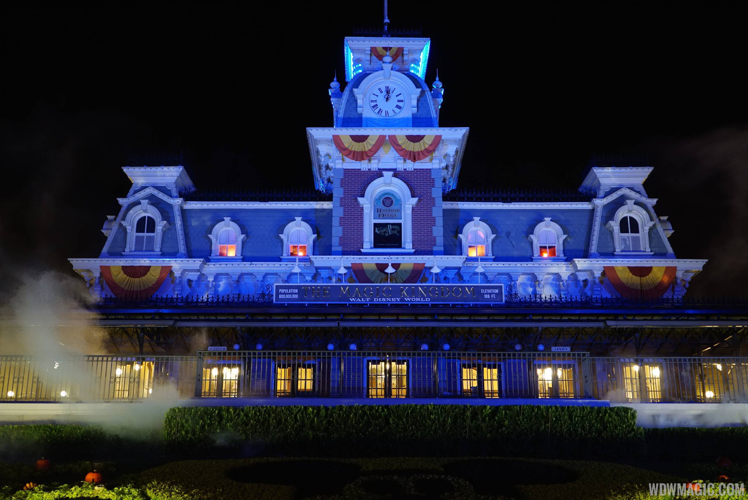 Main Street Train Station during Mickey's Not So Scary Halloween Party