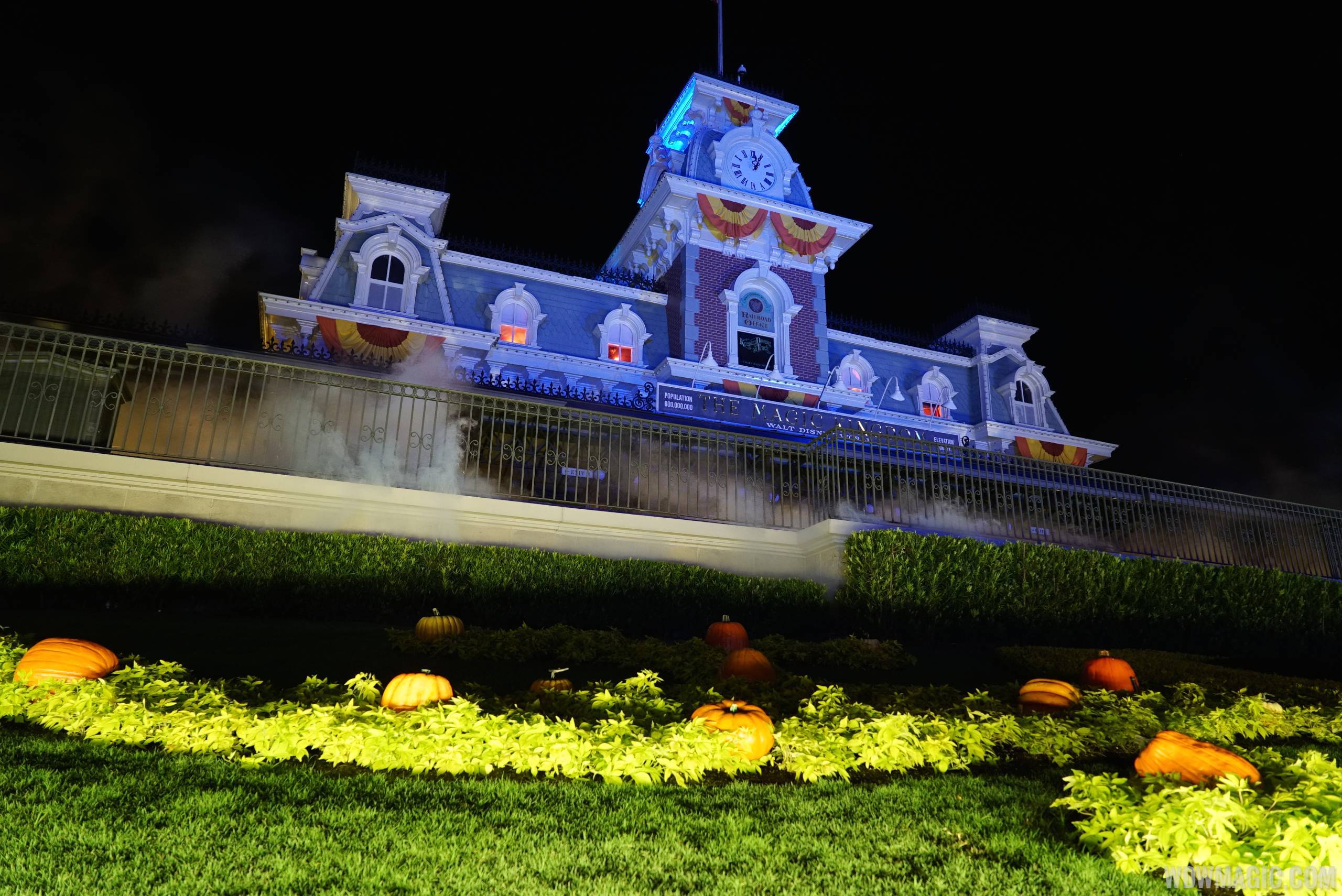 Main Street Train Station during Mickey's Not So Scary Halloween Party