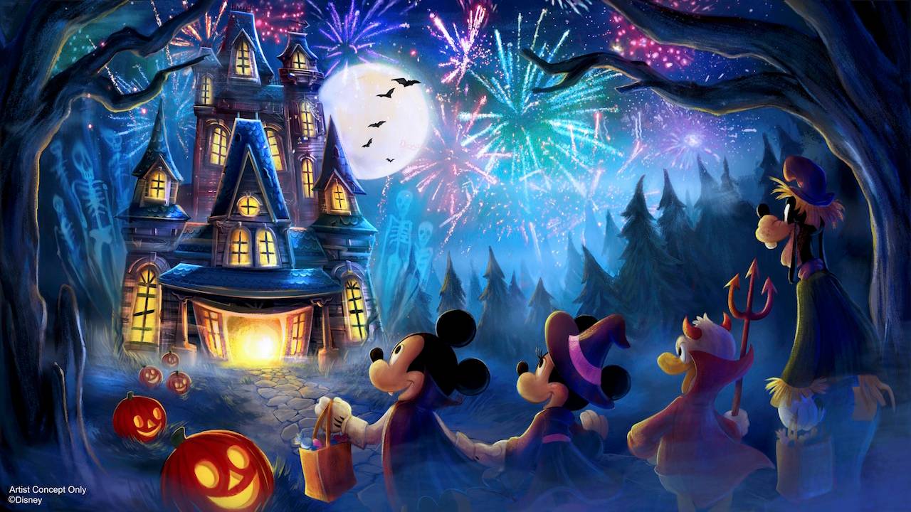 2019 Mickey's Not-So-Scary Halloween Party firework show concept art 