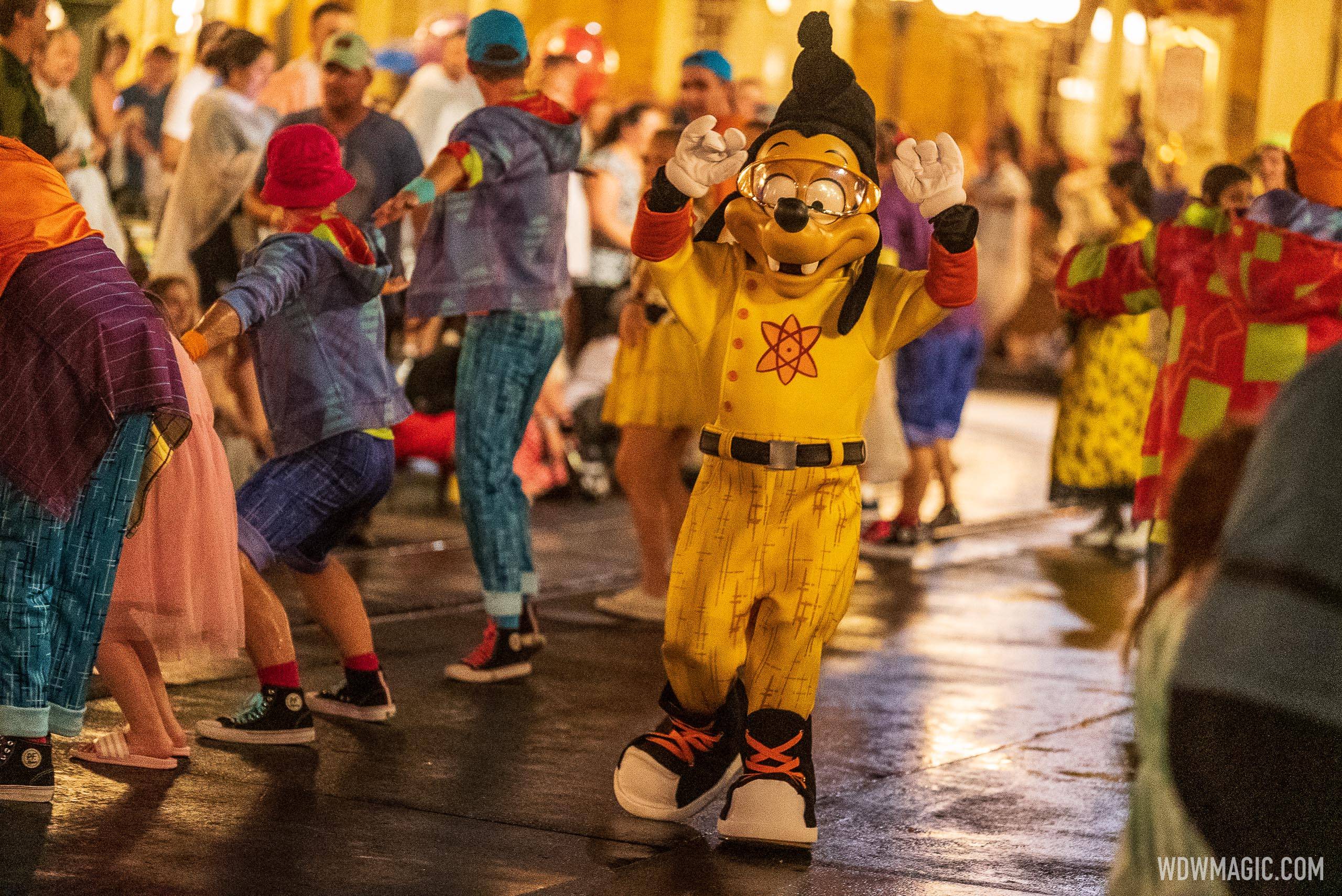 Powerline dances along Main Street U.S.A. at Mickey's Not-So-Scary Halloween Party