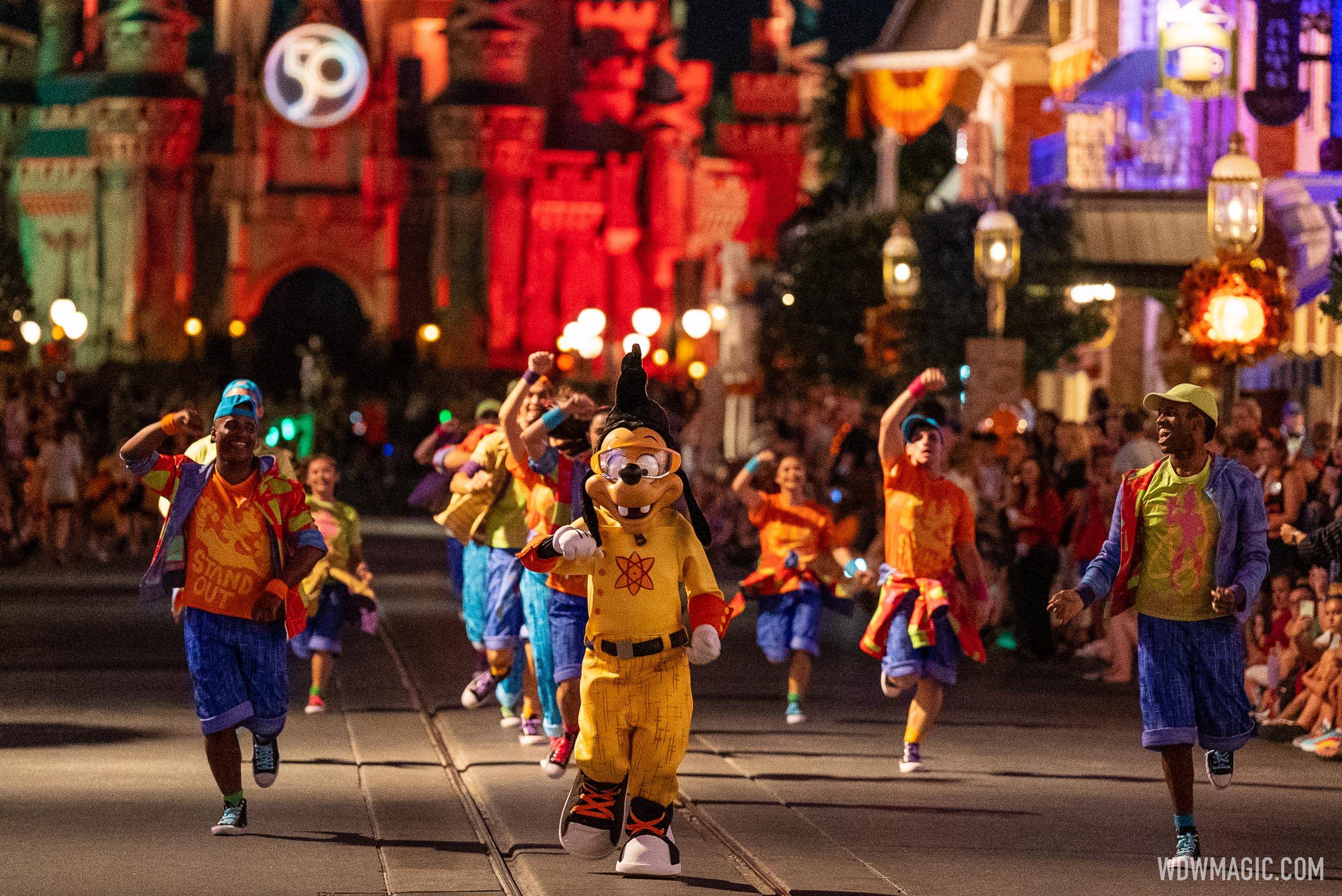 Max Goof as Powerline in the Boo To You pre-parade