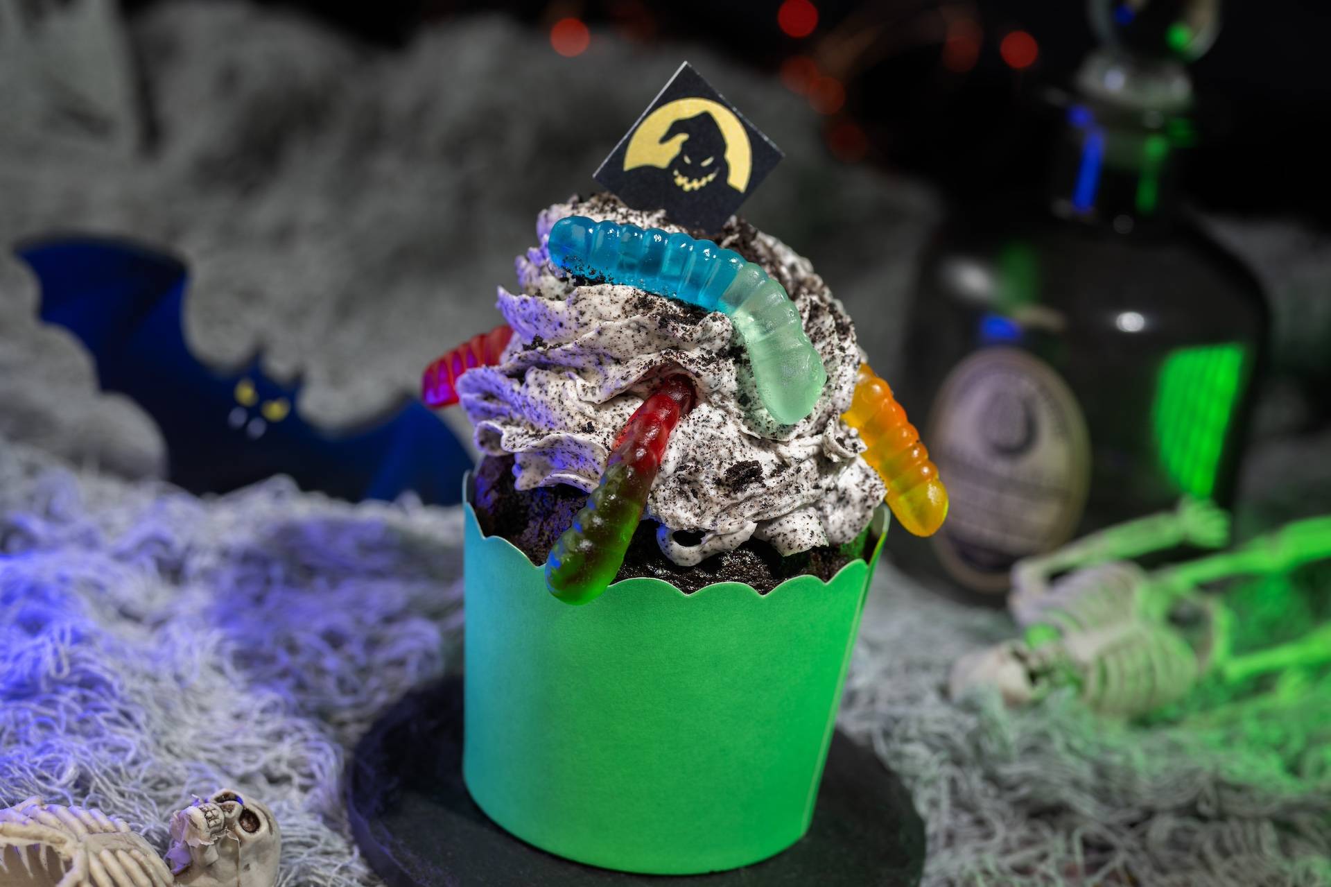 Mickey's Not-So-Scary Halloween Party 2024 Treats - Oogie Boogie Cupcake