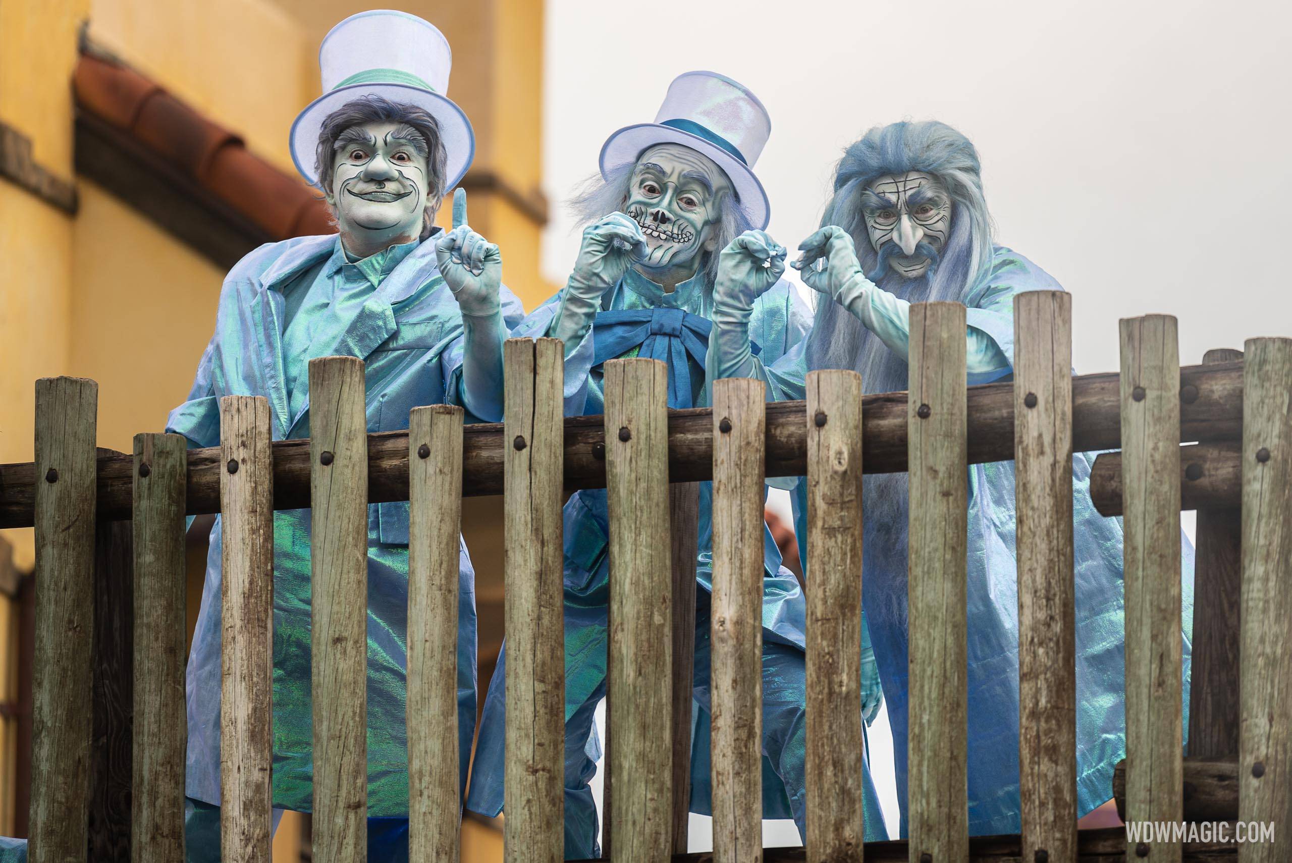 Hitchhiking ghosts at Mickey's not-so-scary Halloween party