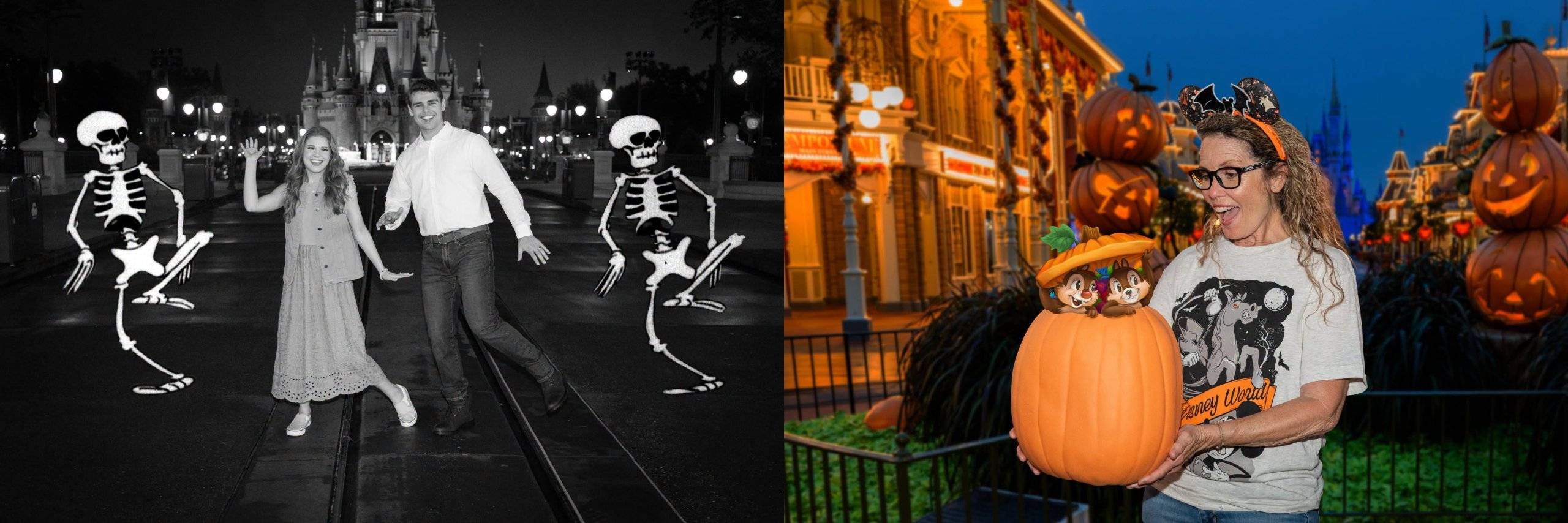 Skeleton Dance and Chip &lsquo;n&rsquo; Dale Pumpkin