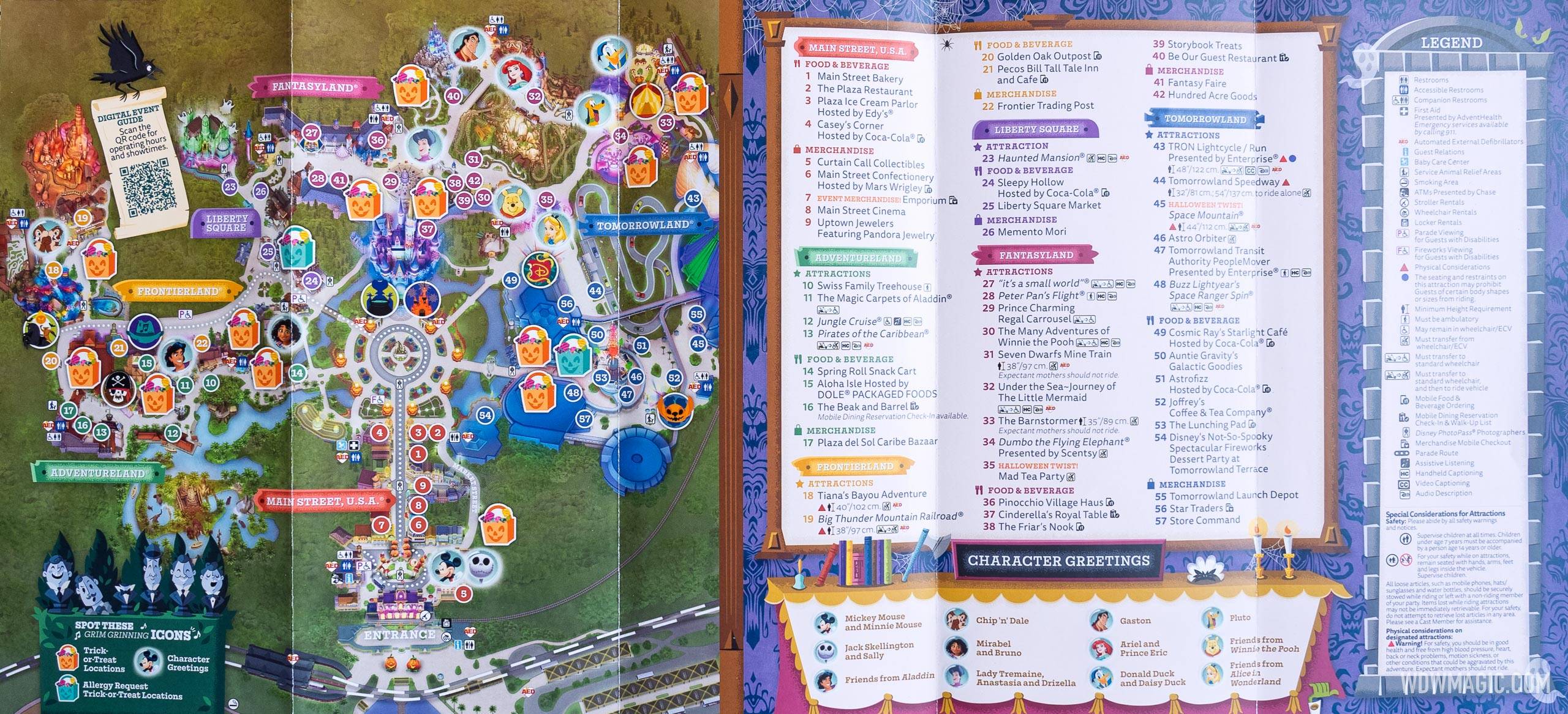 Mickey's Not-So-Scary Halloween Party 2026: Official Guidemap - Inside