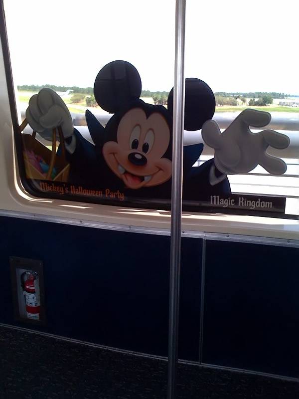 Mickey's Not-So-Scary Halloween Party on the Orlando International Airport monorail
