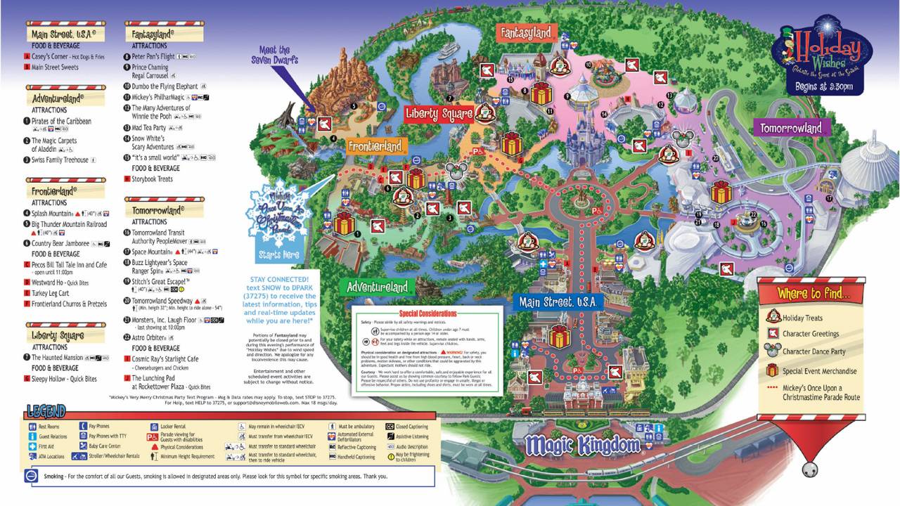 Mickey's Very Merry Christmas Party 2011 guide map